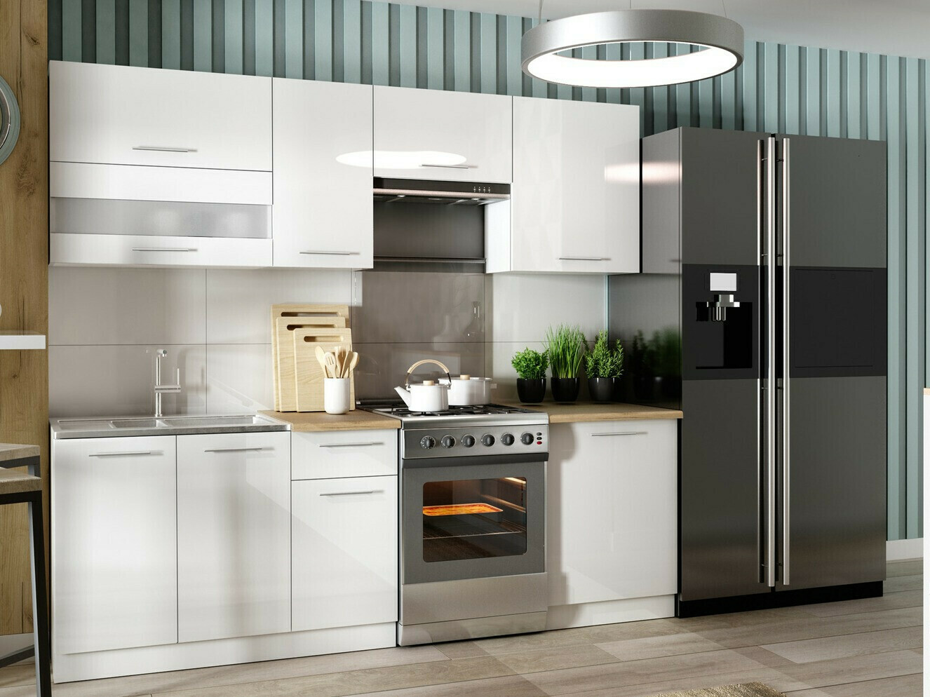 Modulvægskab Tiffa White 129