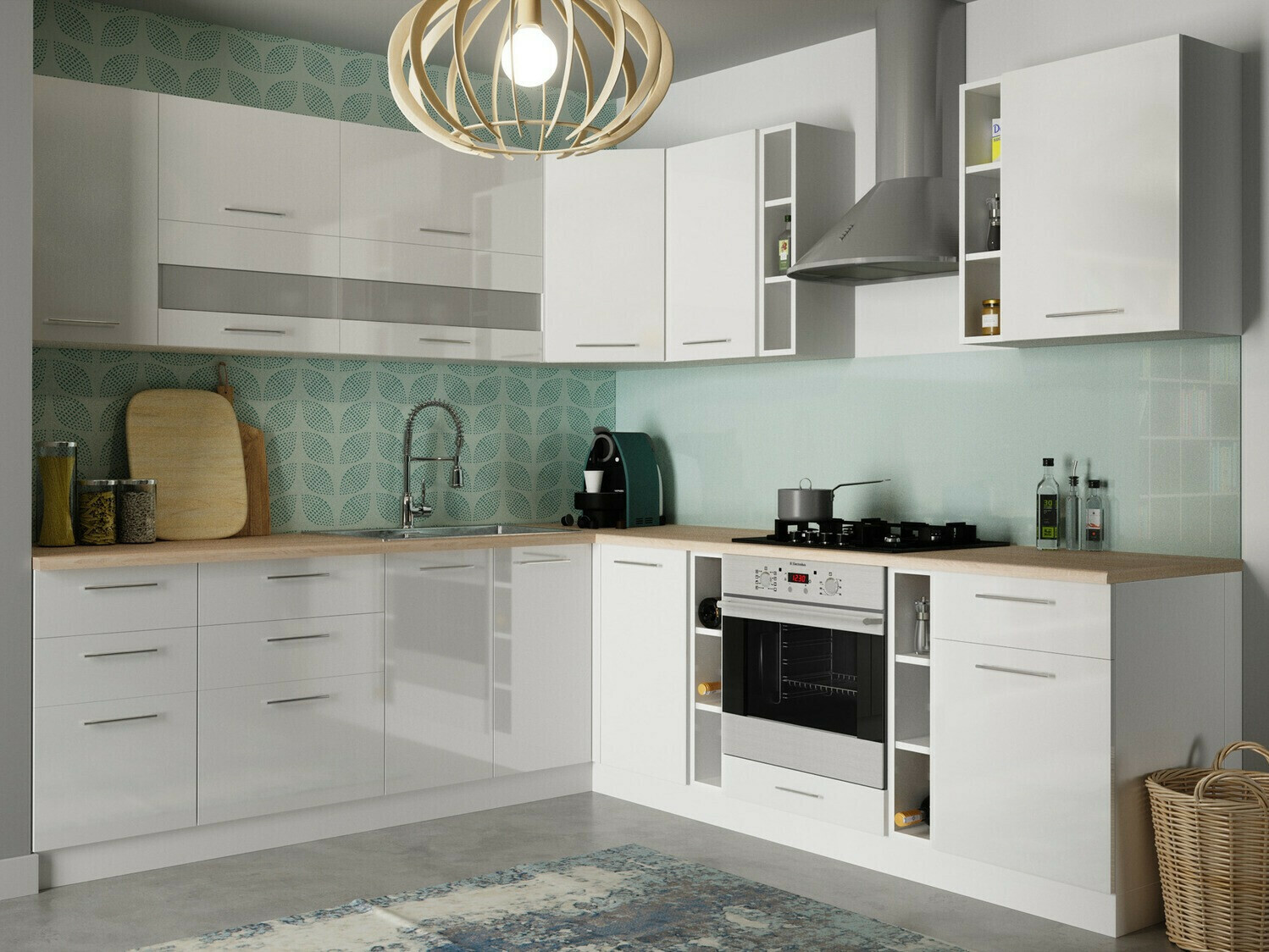 Modulvægskab Tiffa White 133