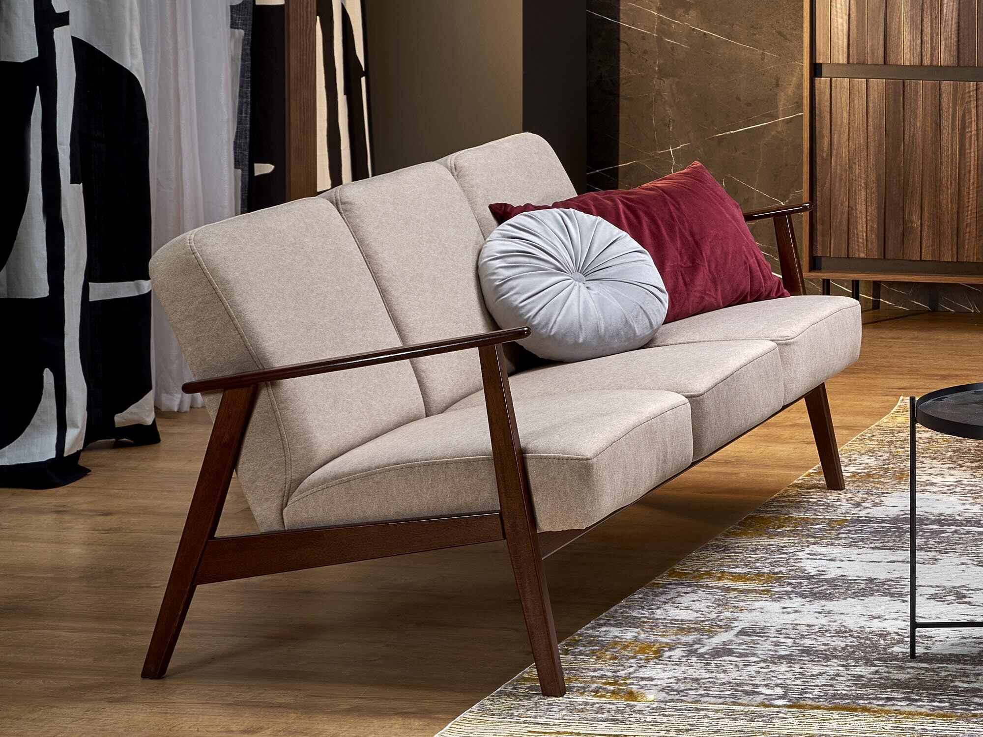 Sofa Houston 2117 (Beige + Valnød)