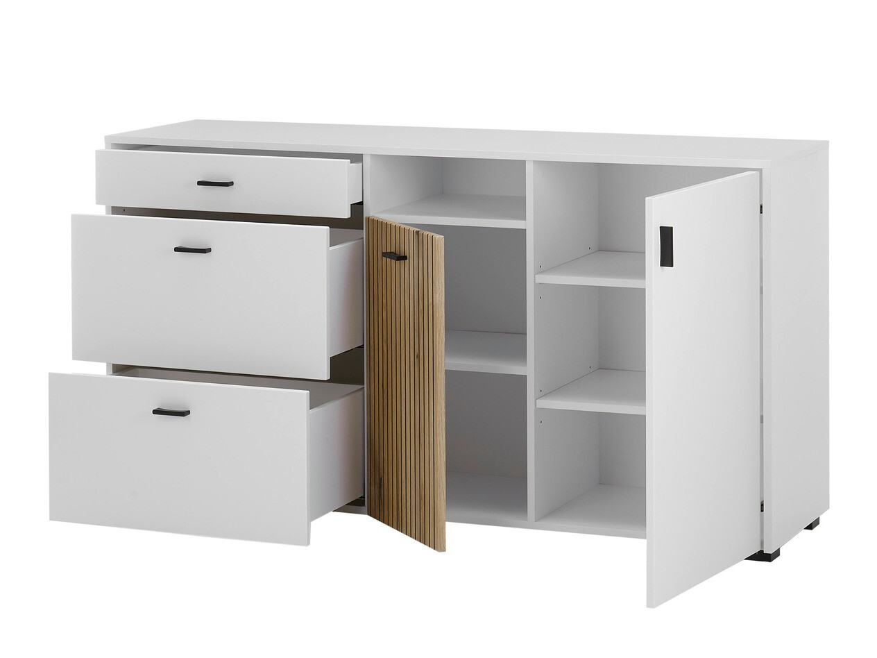 Kommode Belmelu 107 (Hvid + Egetræ)