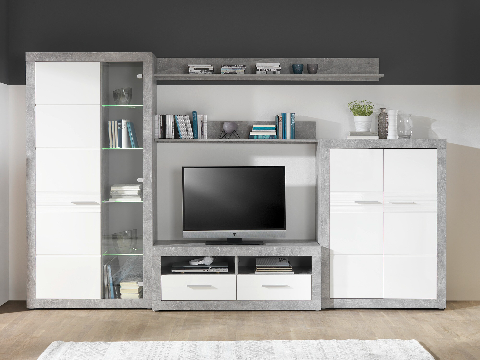 Stuemøbelsæt Romfera 115 (Grå + Hvid)