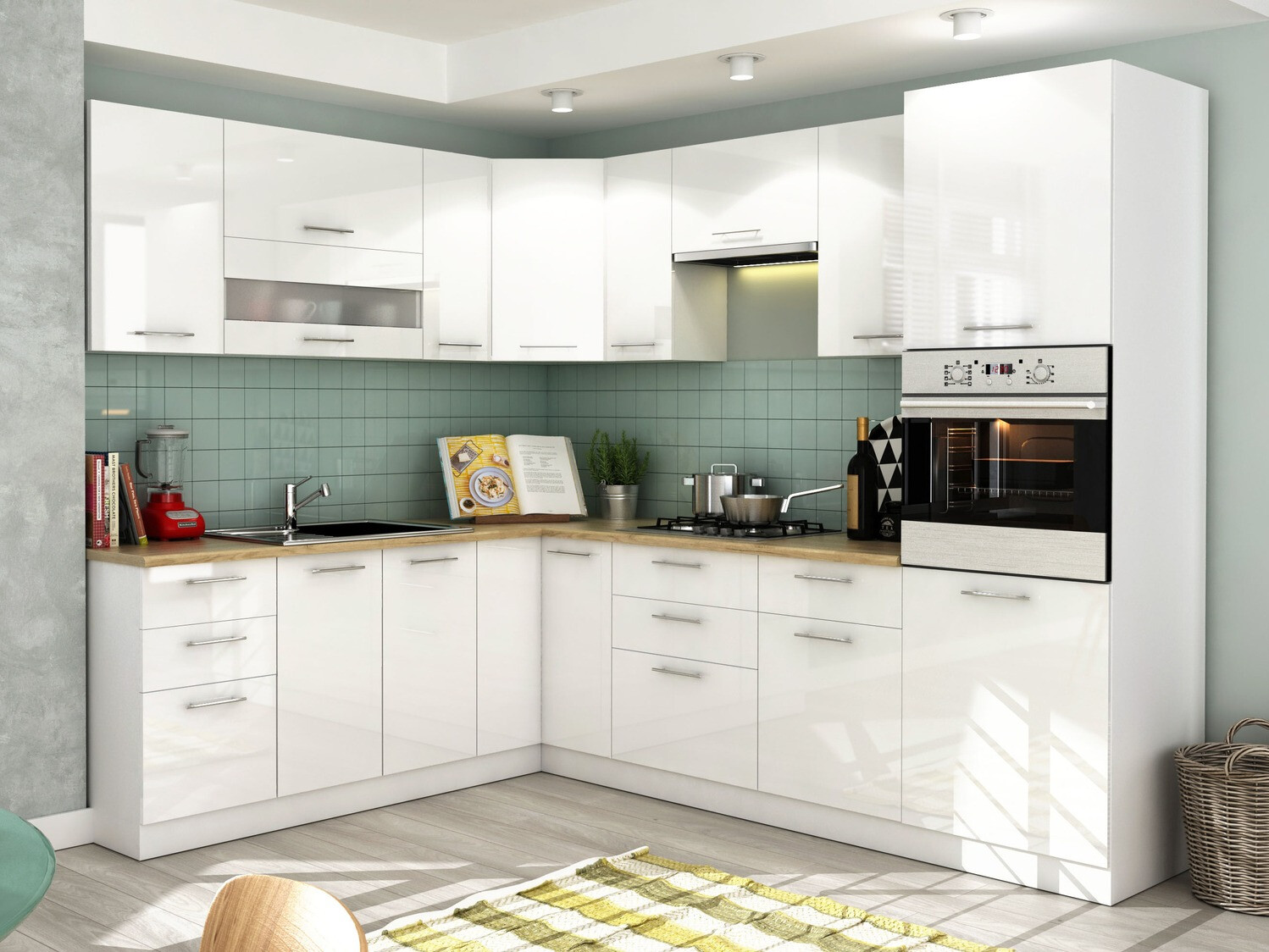 Modulopvaskeskab med låger Tiffa White 138