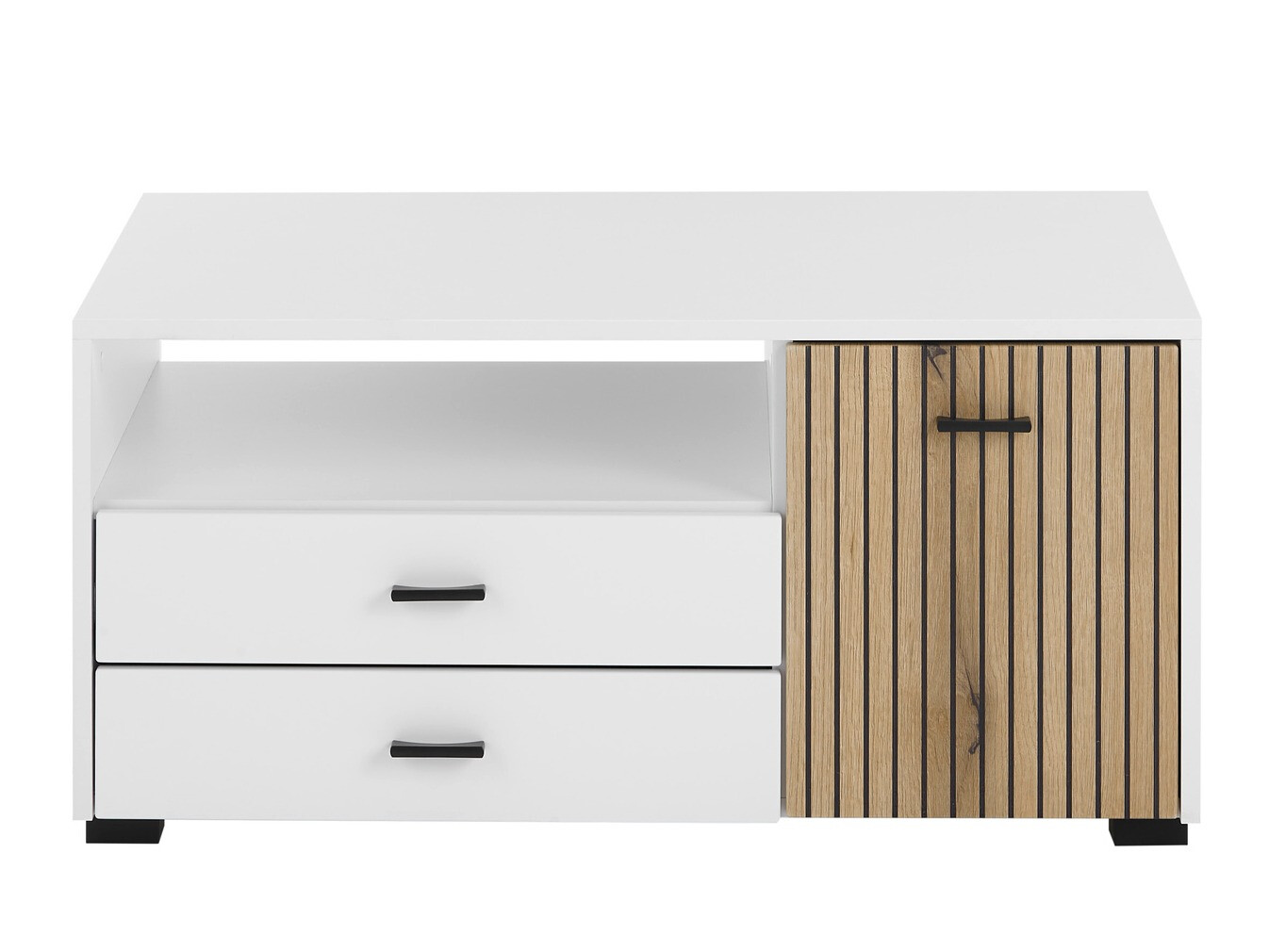 Sofabord Belmelu 109 (Hvid + Egetræ)