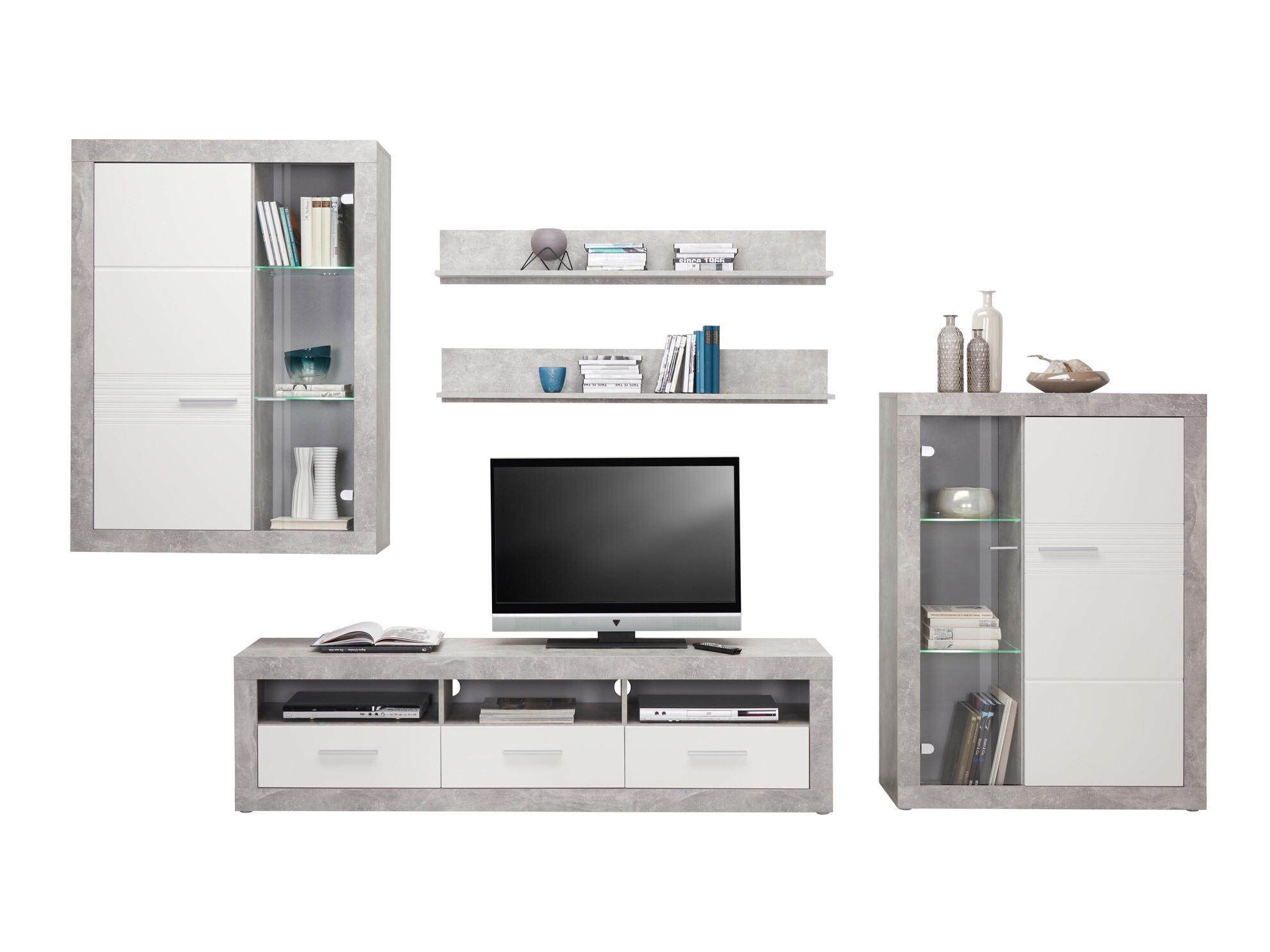 Stuemøbelsæt Romfera 116 (Grå + Hvid)