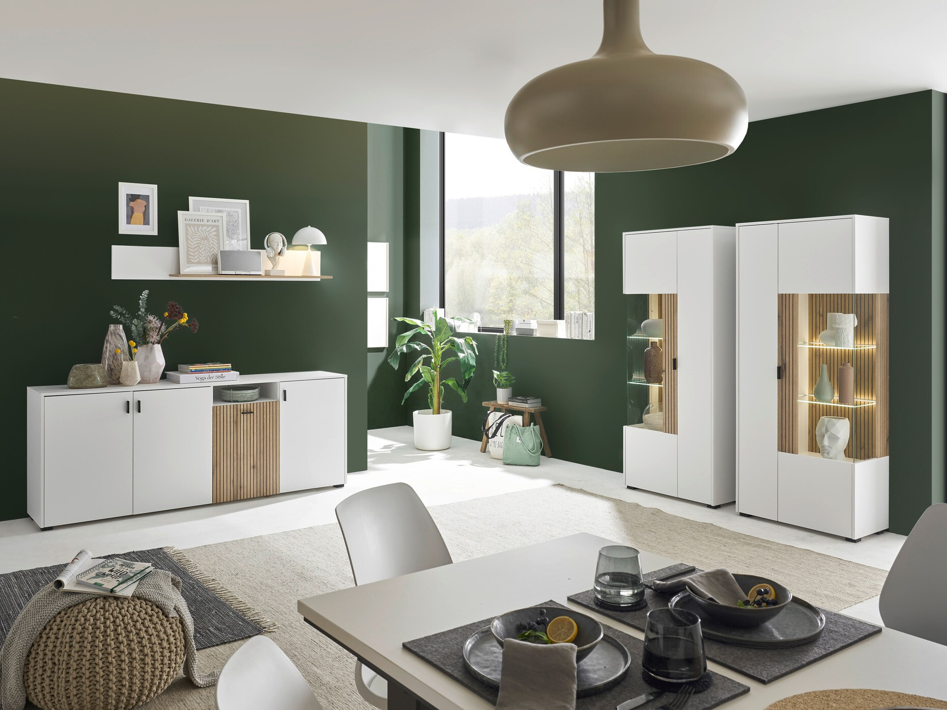 Vægreol Belmelu 112 (Hvid + Egetræ)