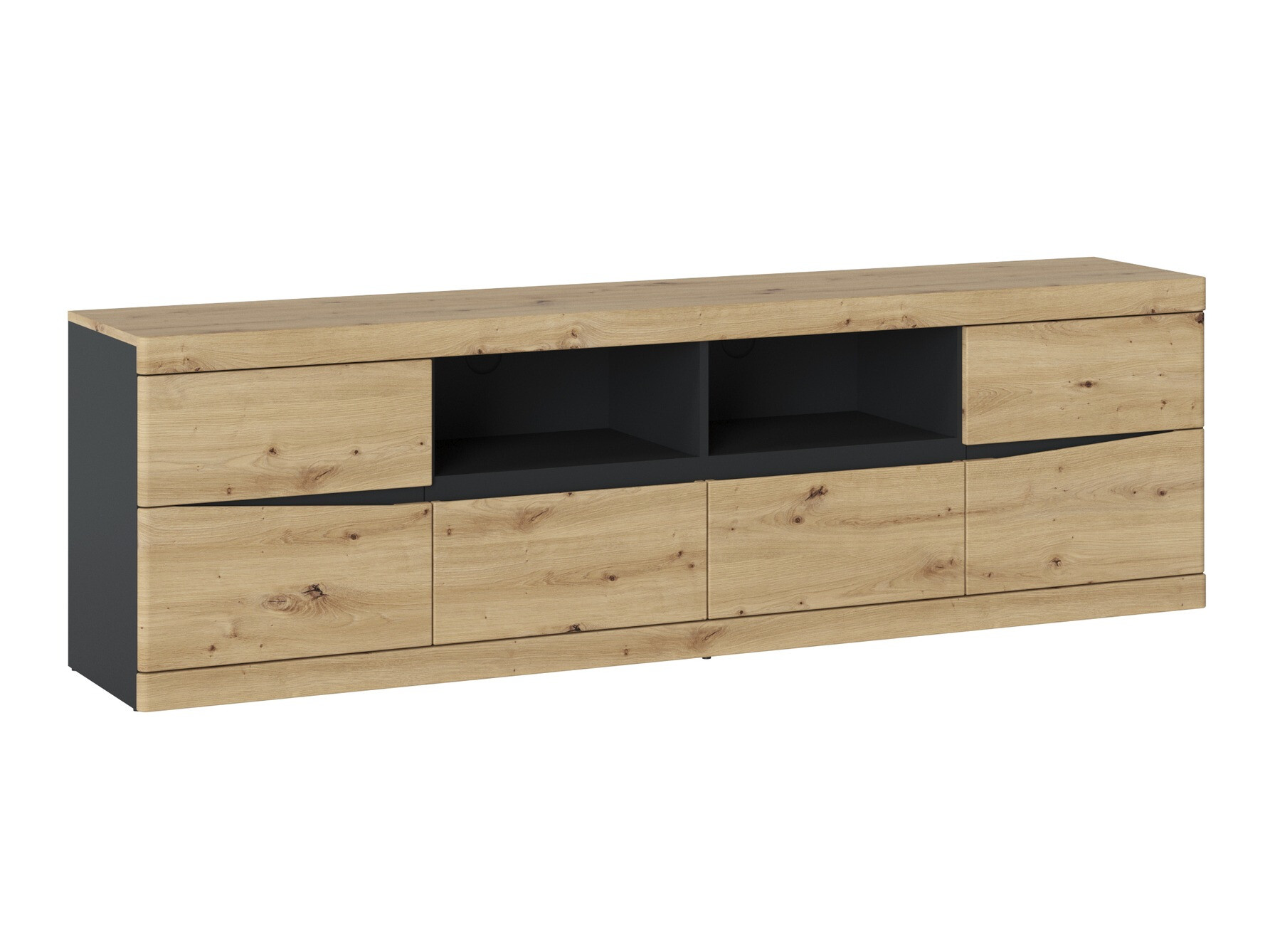TV-bord Venlori 122 (Antracit + Artisan eg)