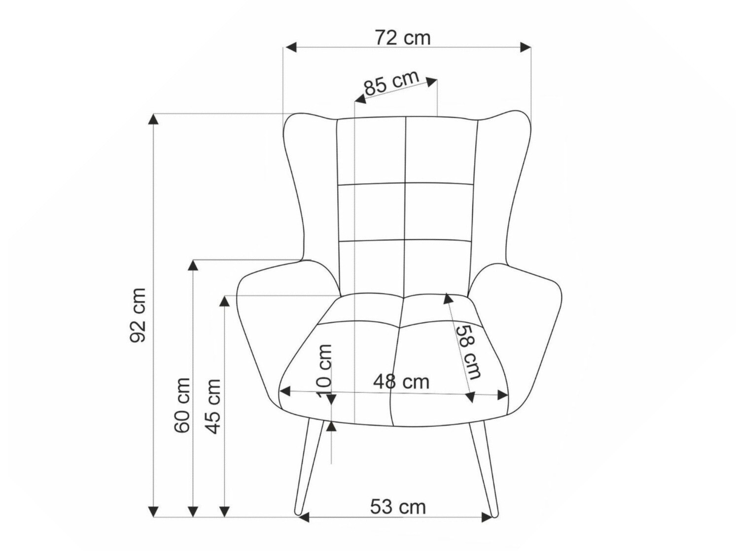 Lænestol Houston 1756 (Gul)
