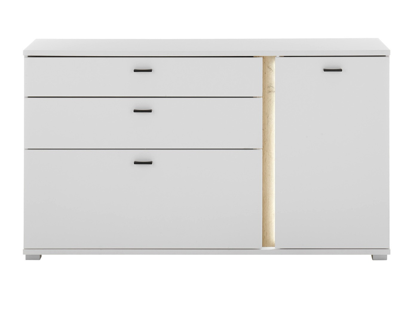 Kommode Avimavi 106 (Hvid + Wotan eg)