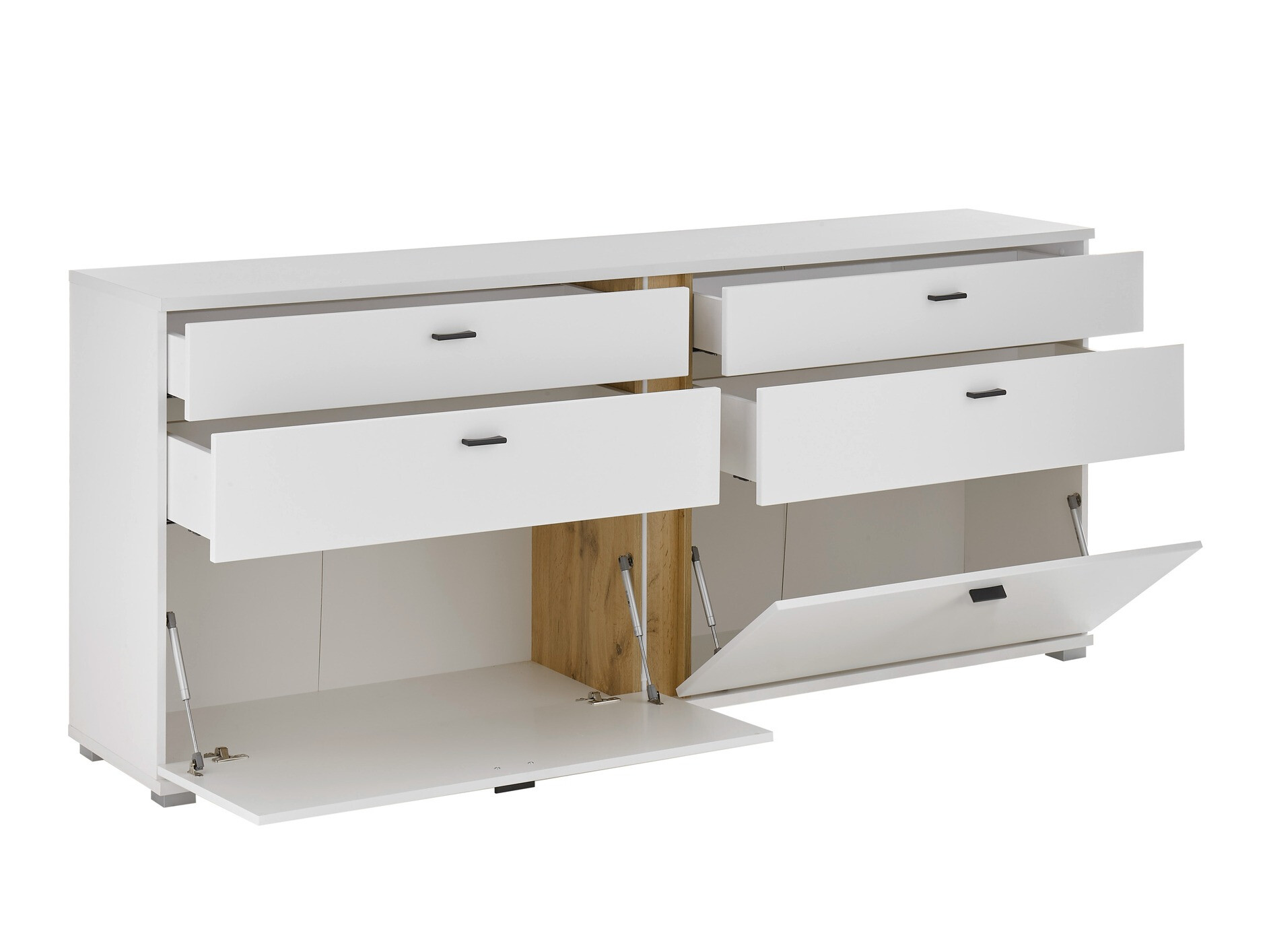 Kommode Avimavi 107 (Hvid + Wotan eg)