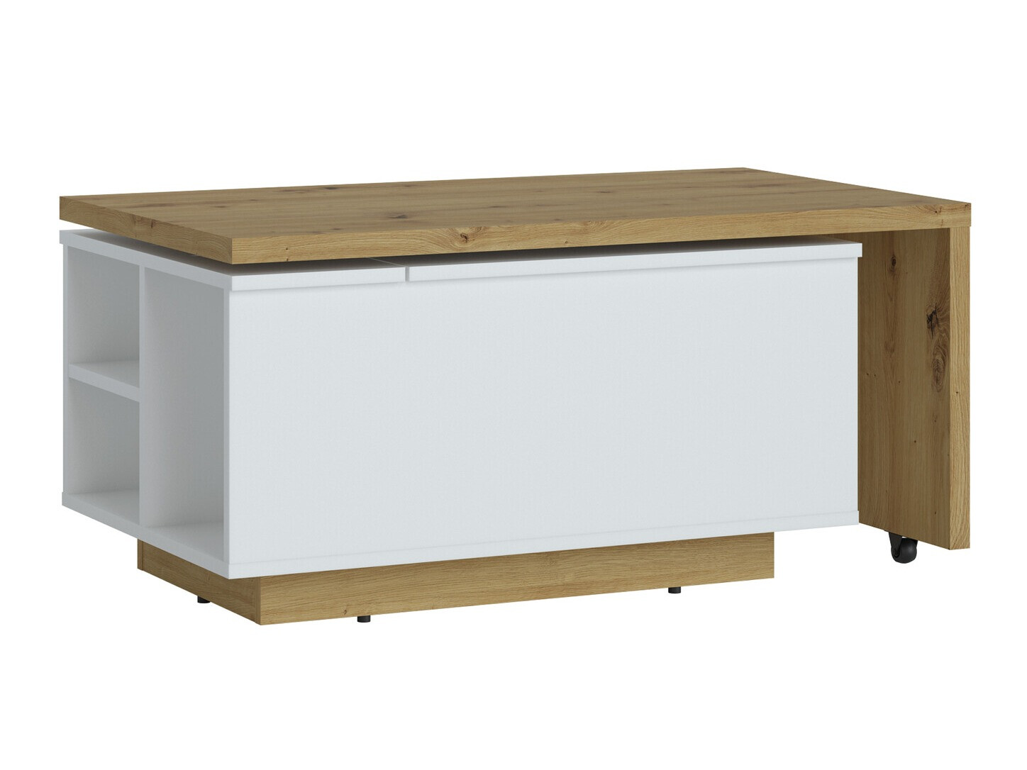 Transformer sofabord Ontario 133 (Hvid + Artisan eg)