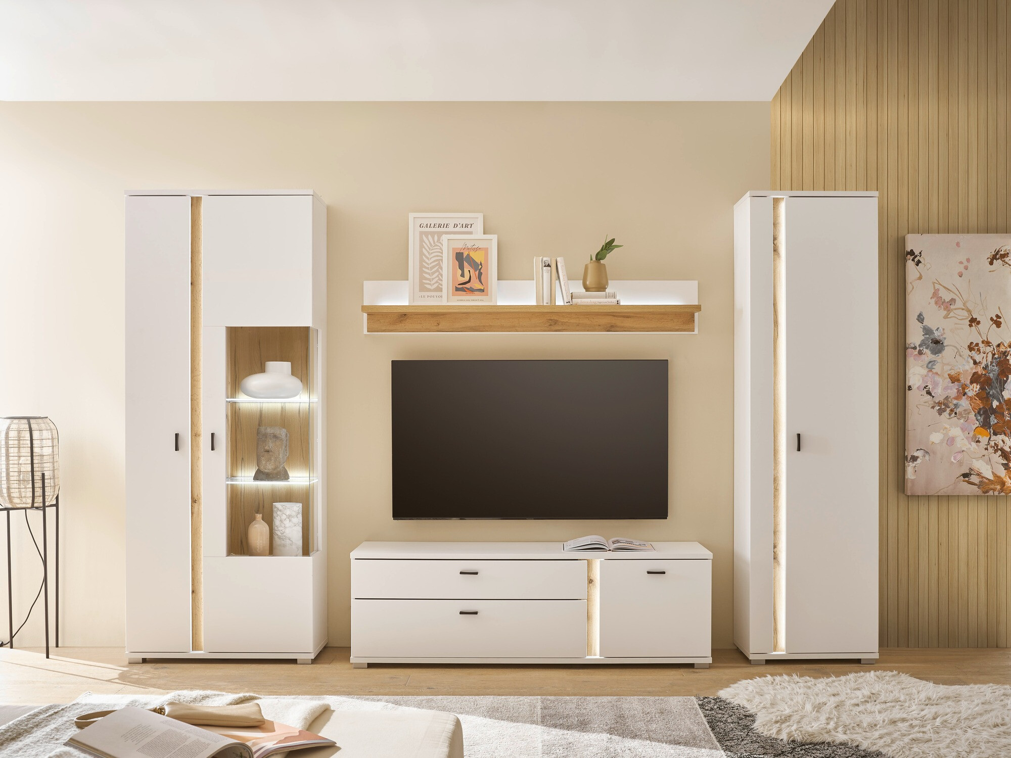 Vægreol Avimavi 110 (Hvid + Wotan eg)