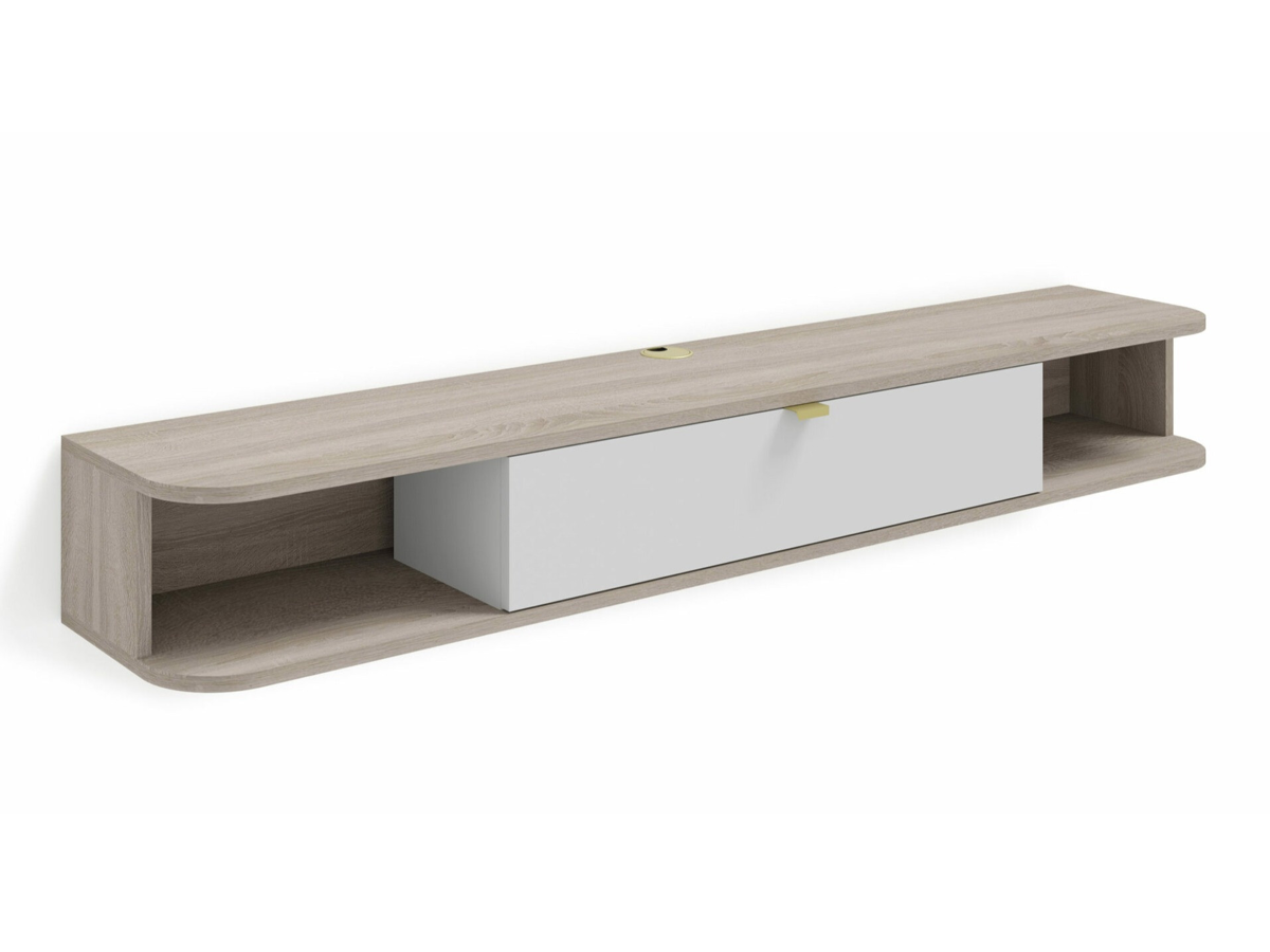 TV-bord Buffalo 176 (Sonoma eg + Mat hvid)