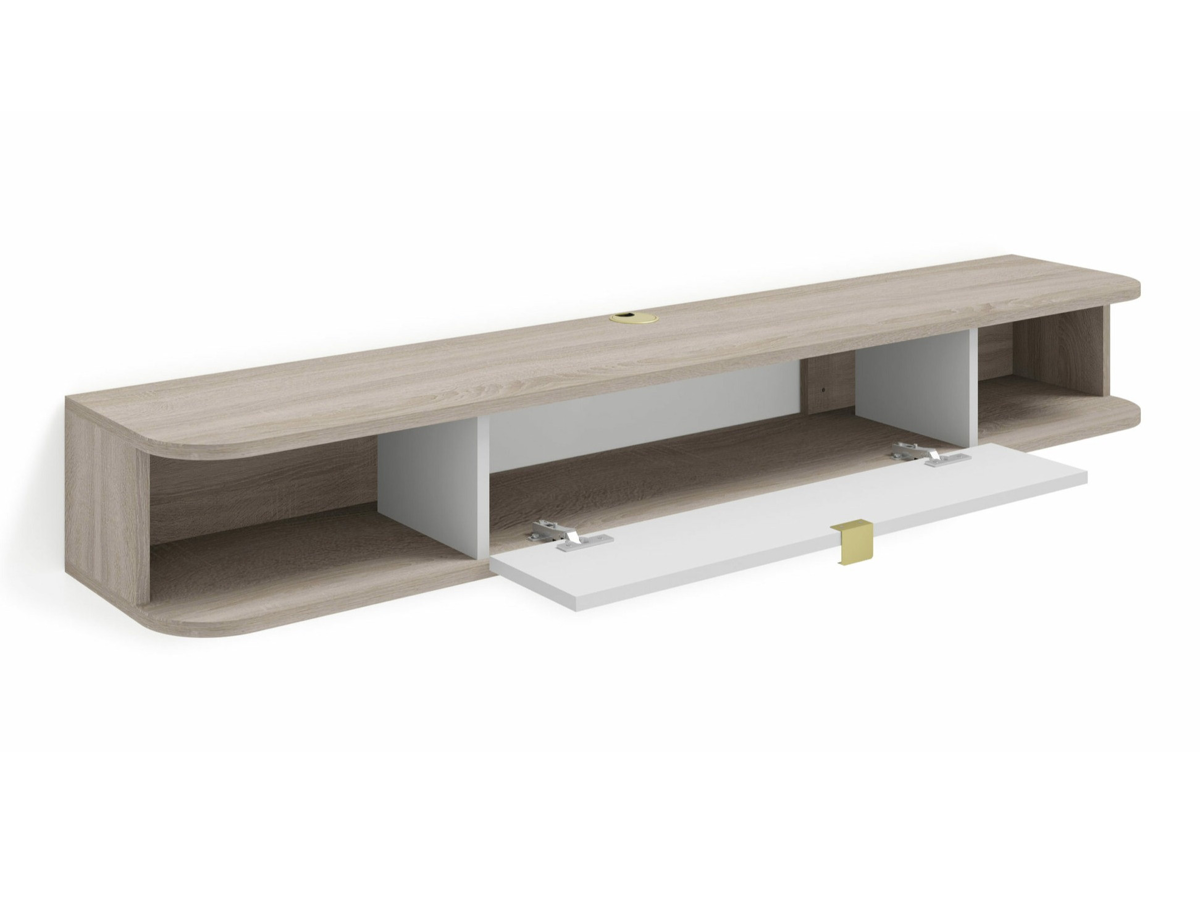 TV-bord Buffalo 176 (Sonoma eg + Mat hvid)
