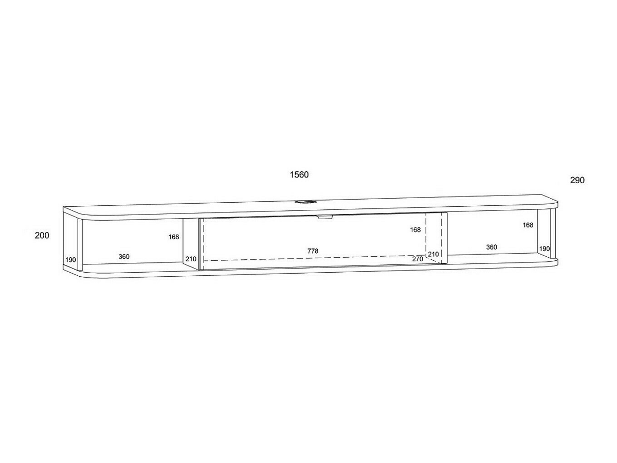 TV-bord Buffalo 176 (Sonoma eg + Mat hvid)