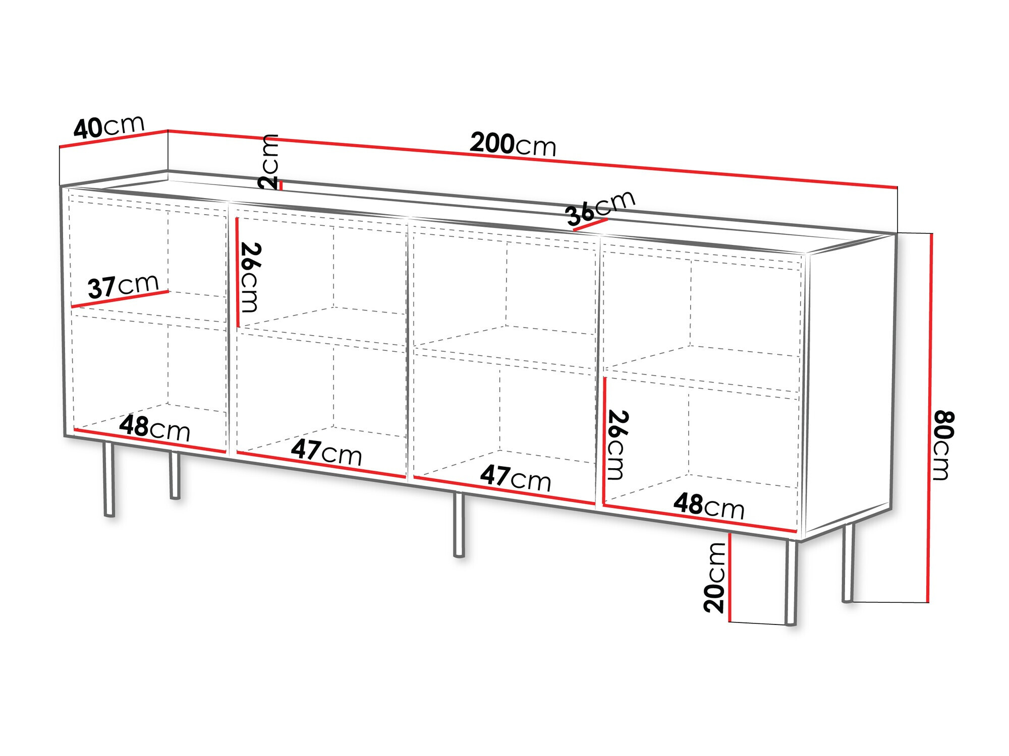 Skænk Sillen I (Hvid)