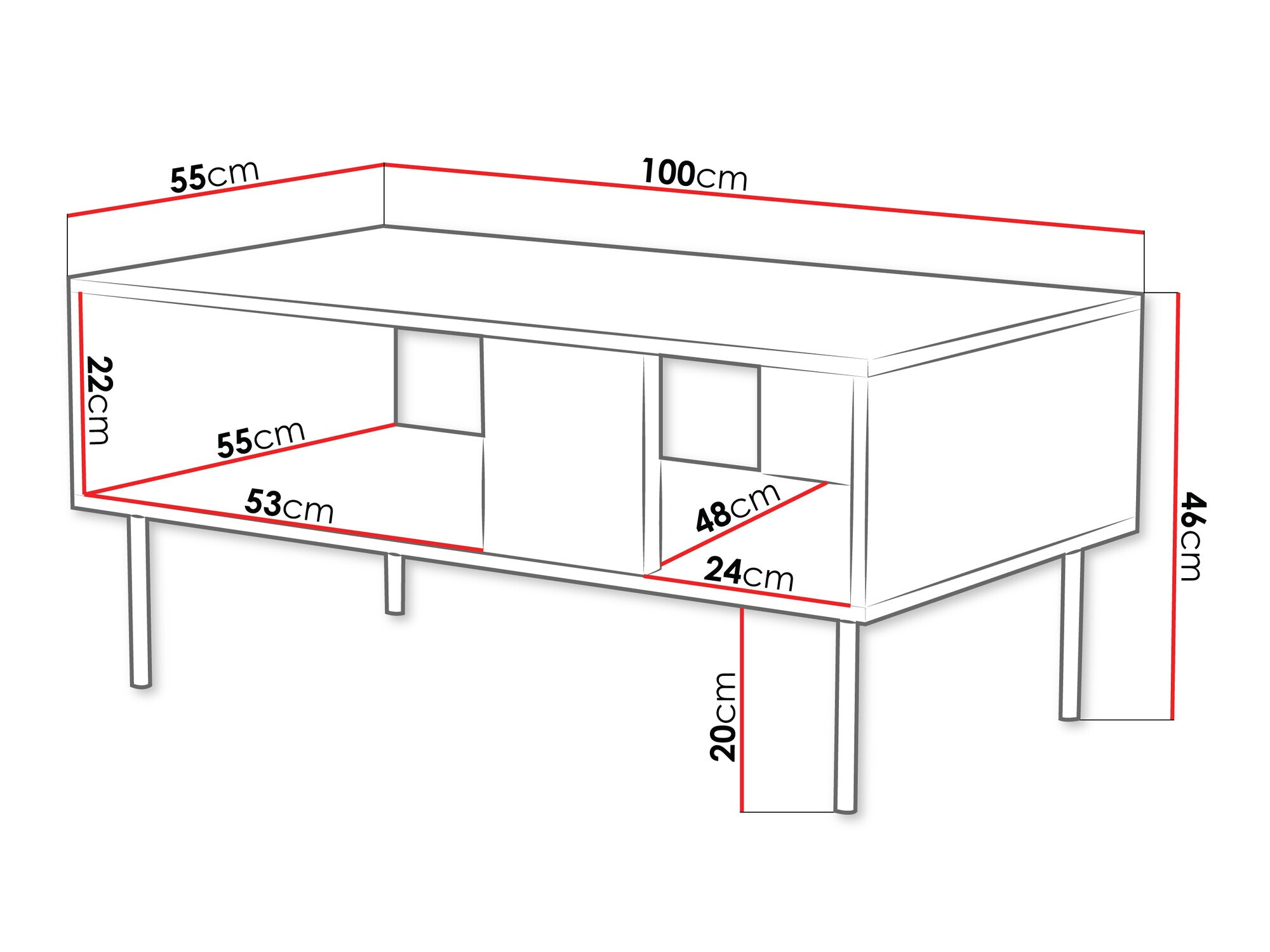 Sofabord Sillen (Sort)
