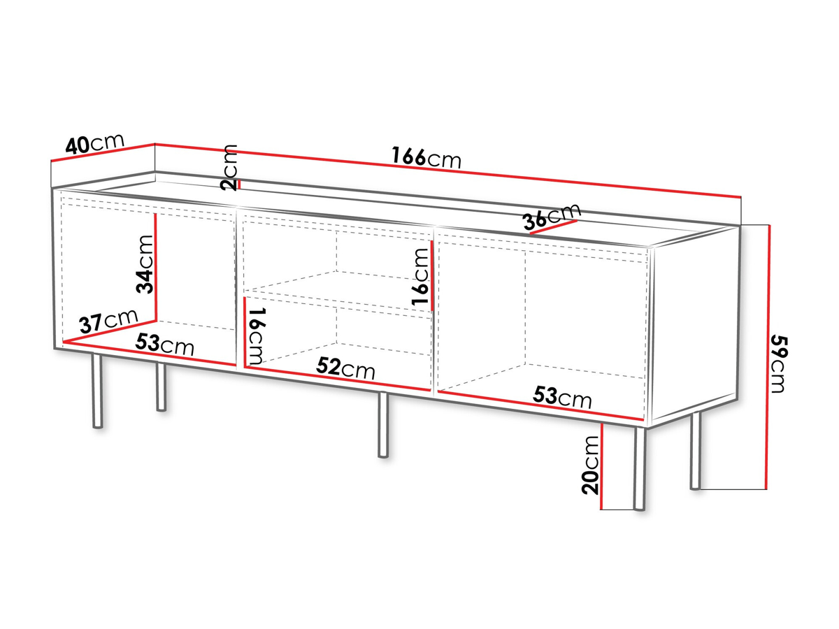 TV-bord Mortali 103 (Hvid)