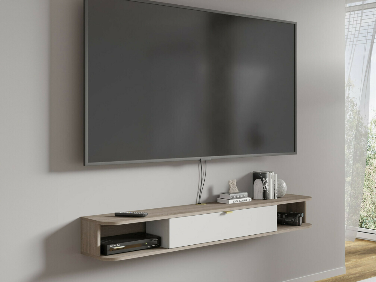 TV-bord Buffalo 176 (Sonoma eg + Mat hvid)