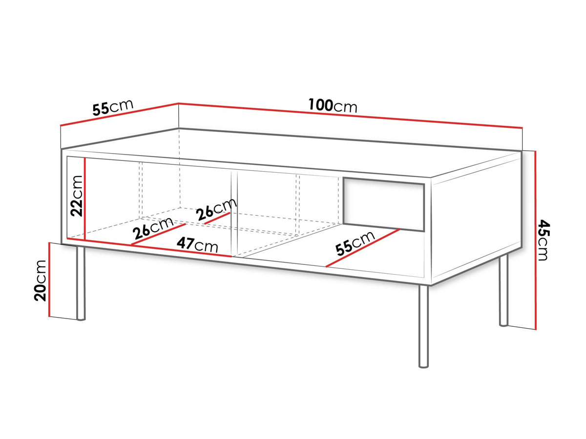 Sofabord Flosoru 103 (Sort)