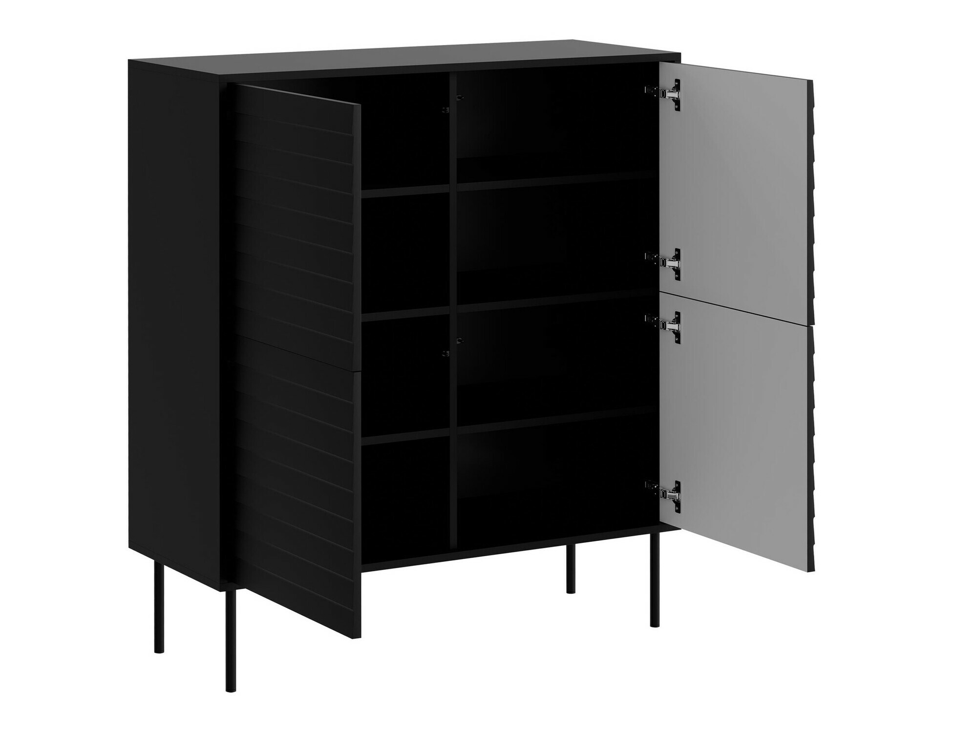 Stuemøbelsæt Flosoru 109 (Valnød + Sort)