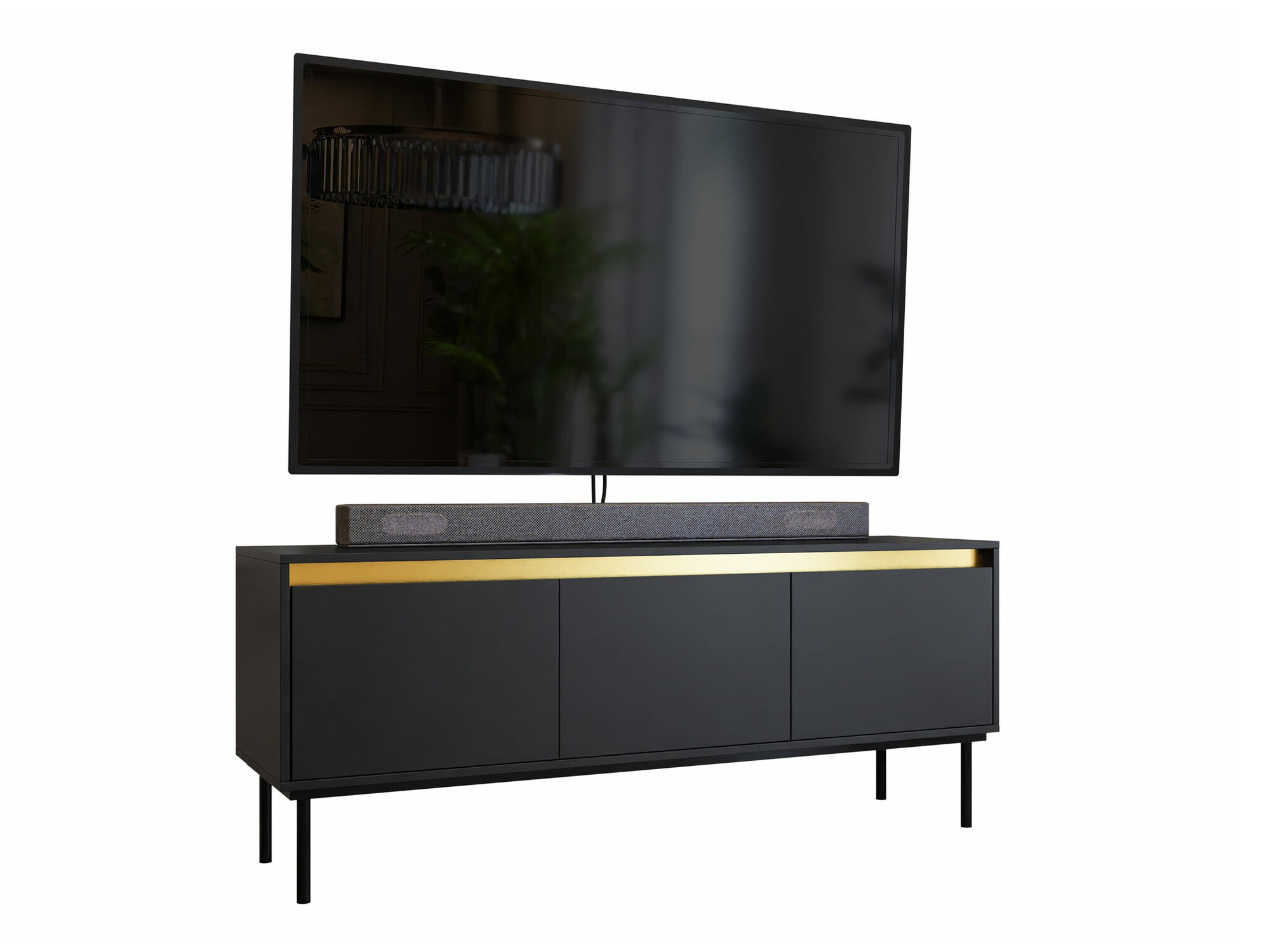 TV-bord Comfivo Betula (Sort)