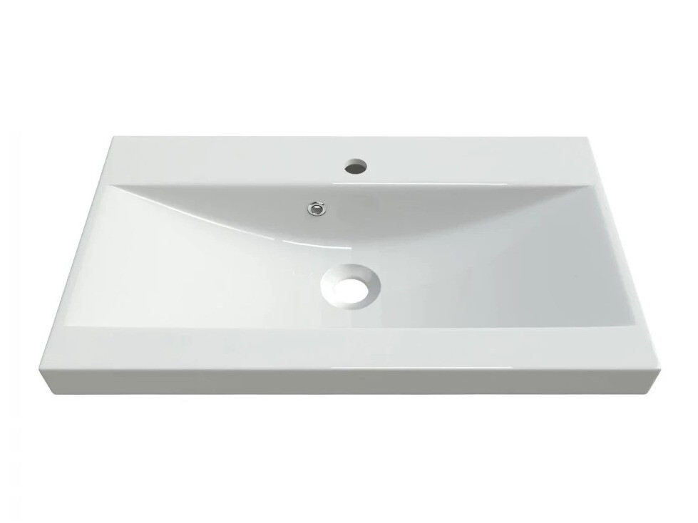 Badeværelsessæt Sarasota 122 (Wotan eg + Glansfuld hvid)