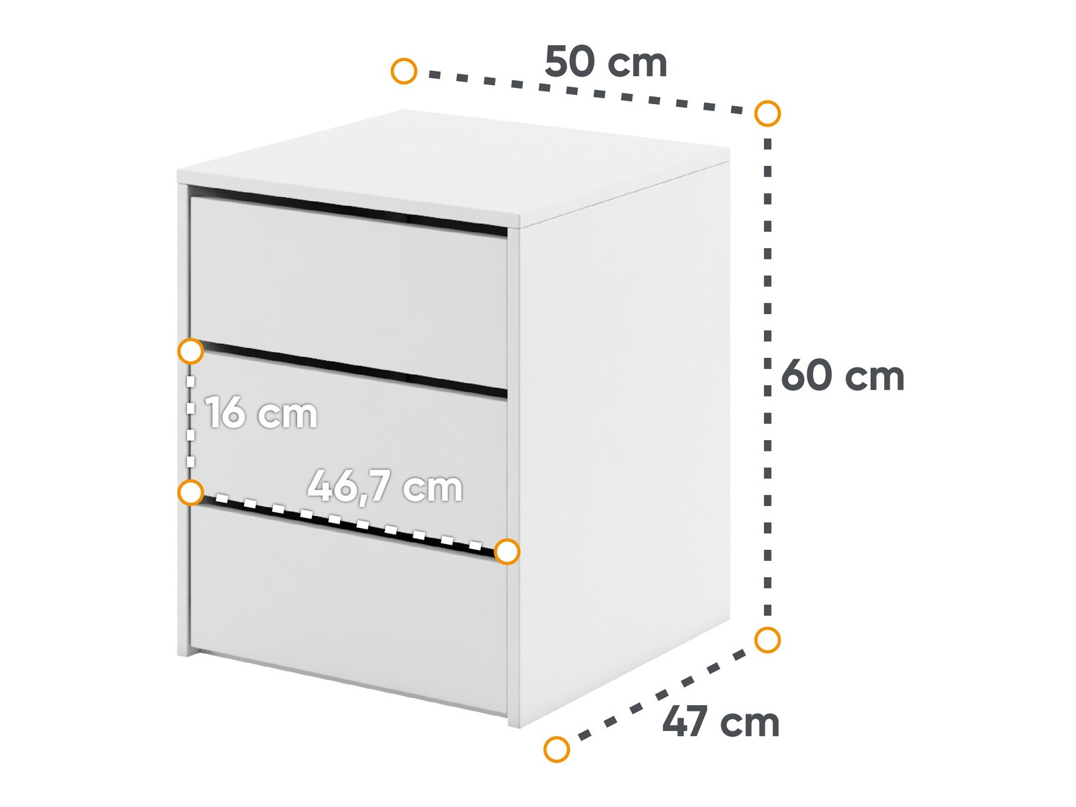 Sengebord Cirdelu 113 (Hvid)