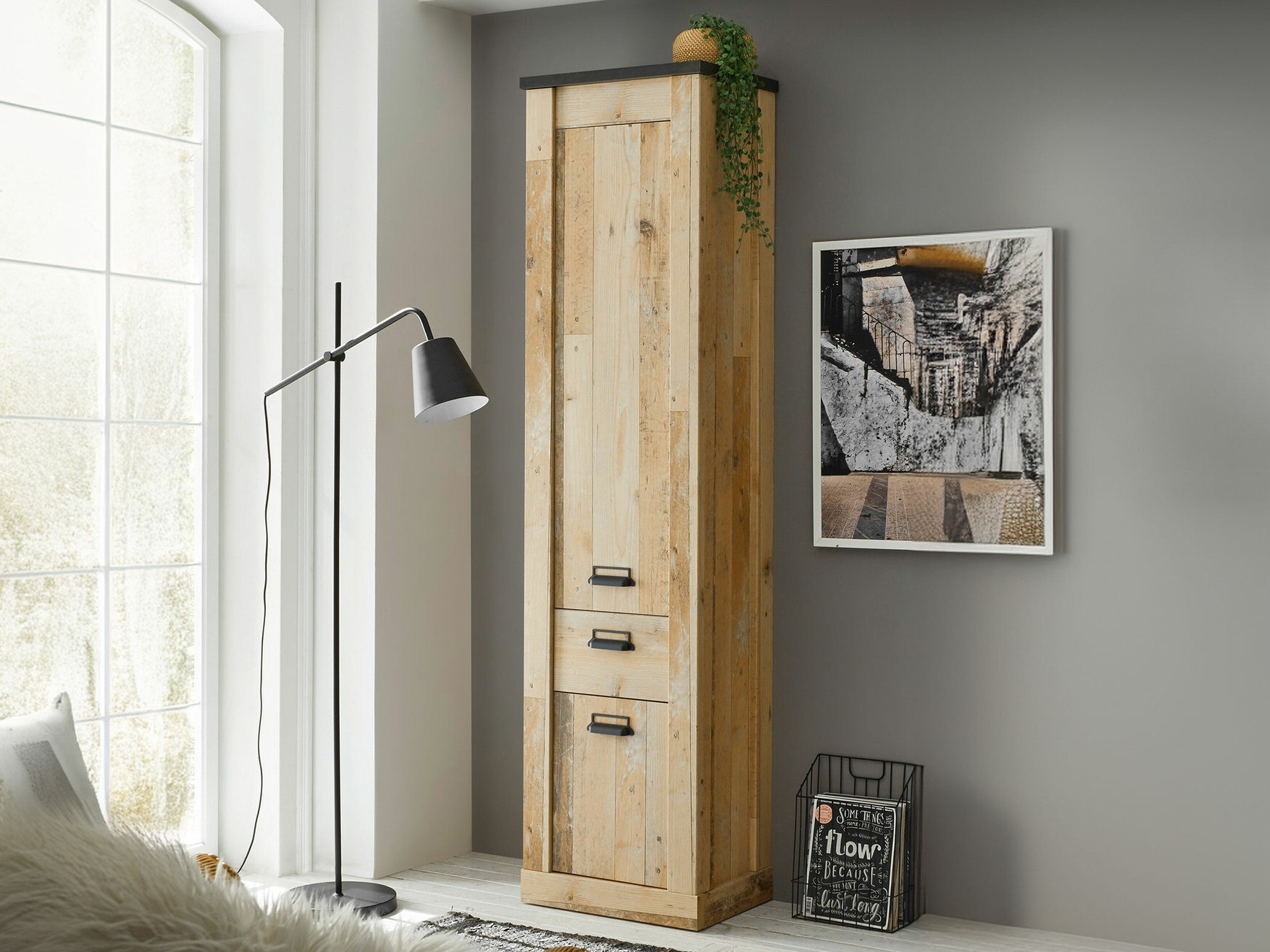 Reol Cirtale 115 (Antracit + Modnet træ)