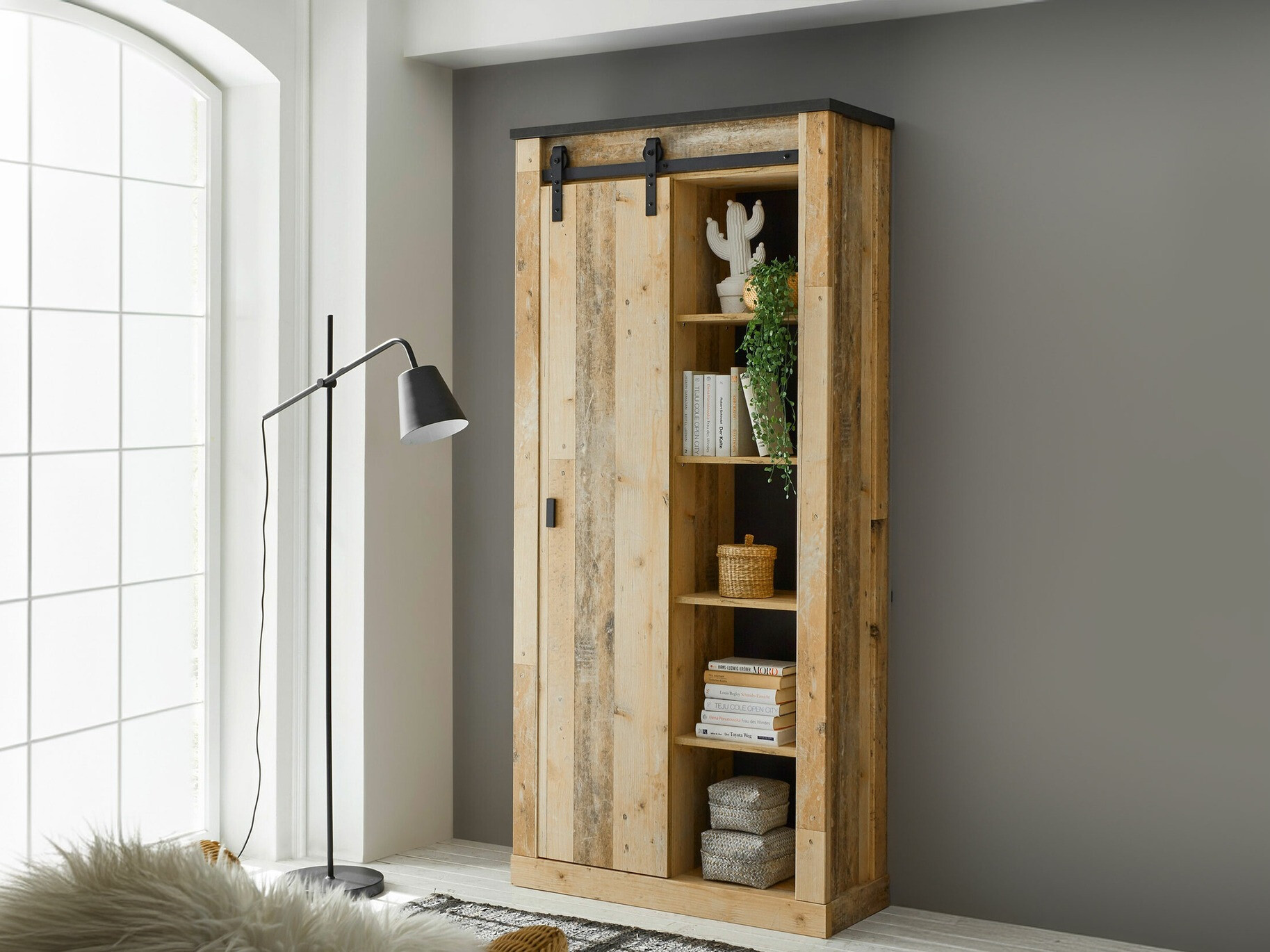 Reol Cirtale 122 (Modnet træ + Antracit)