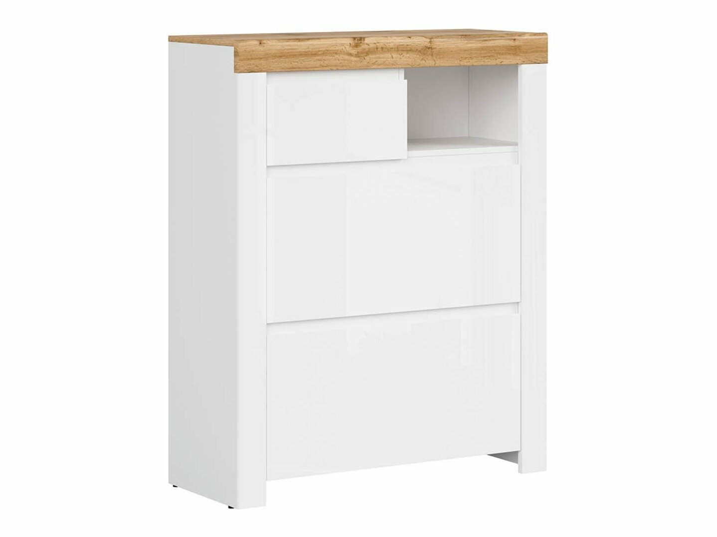 Skoskab Sonsoru 119 (Hvid + Glansfuld hvid + Wotan eg)