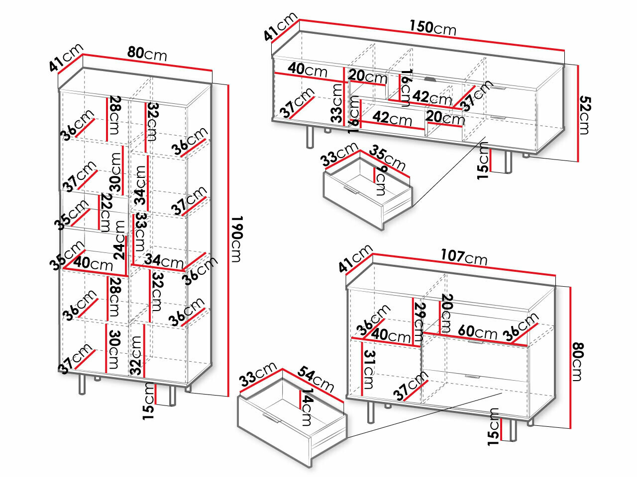Stuemøbelsæt Decus II (Kashmir)