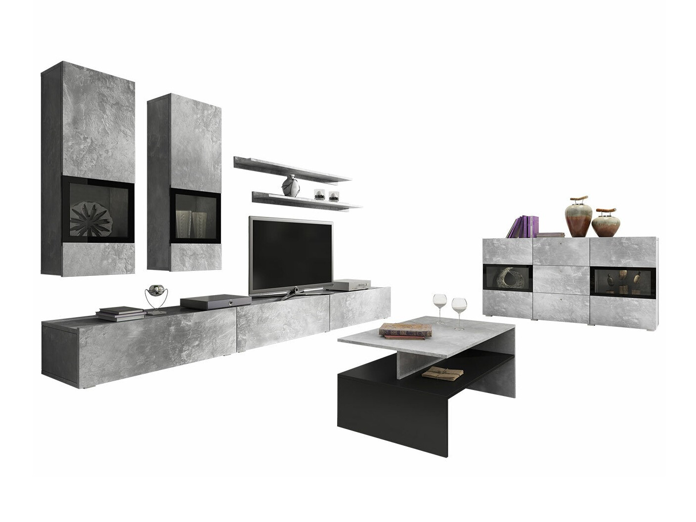 Stuemøbelsæt Serodeu 104 (Beton)