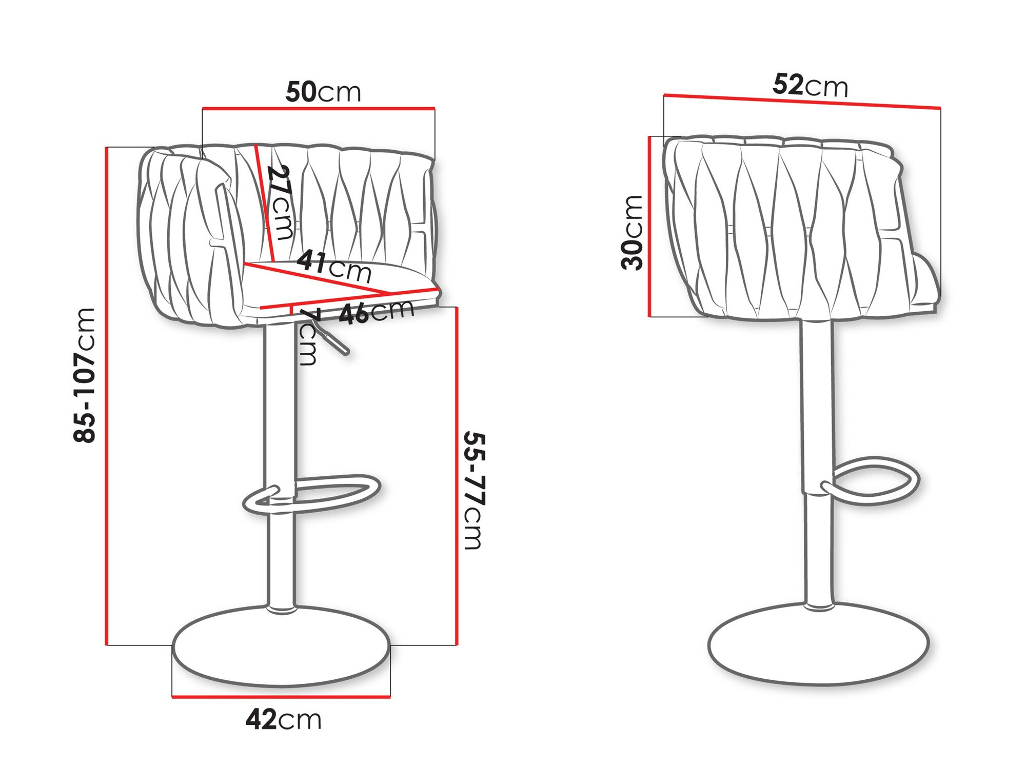 Barstol Comfivo Hilaritas IV (Gylden + Beige)