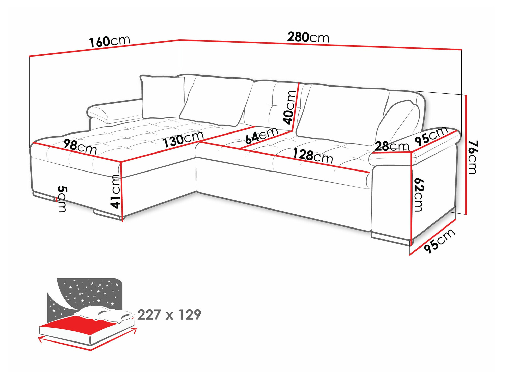 Hjørnesofa Comfivo 181 (Tracy 211.01)