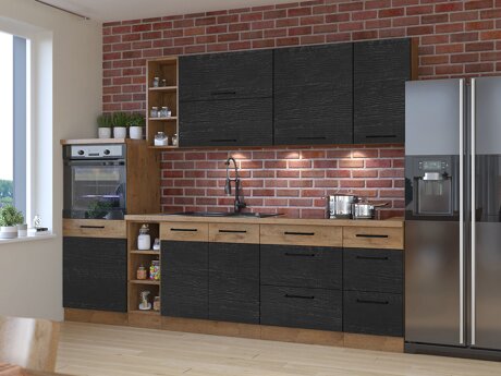 Modulopbygget køkkensæt Wood Dark 130