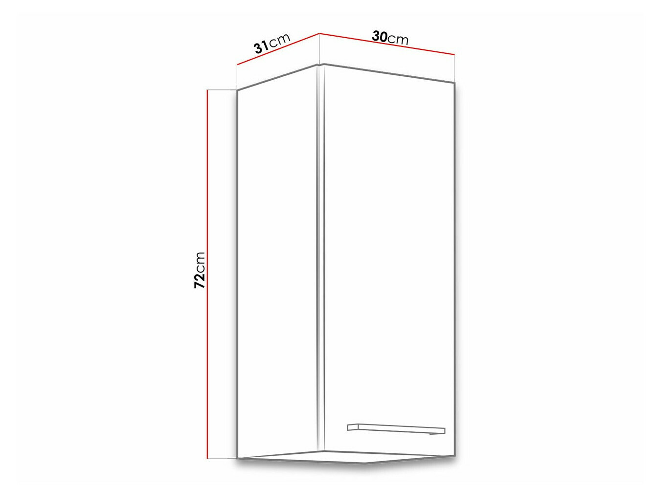 Modulvægskab Wood Dark 134