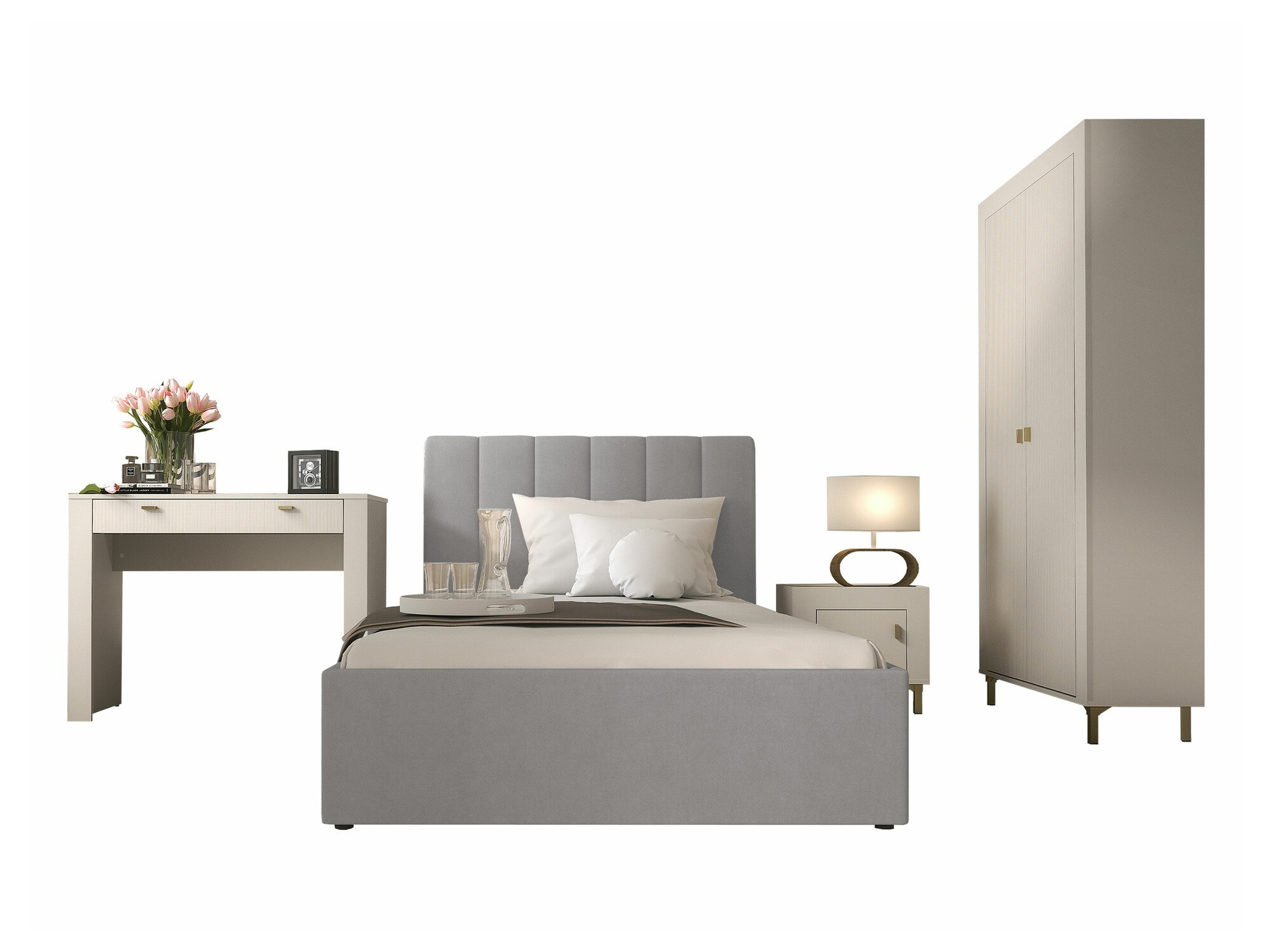 Soveværelsessæt Mormavu 112 (Kashmir + Grå)