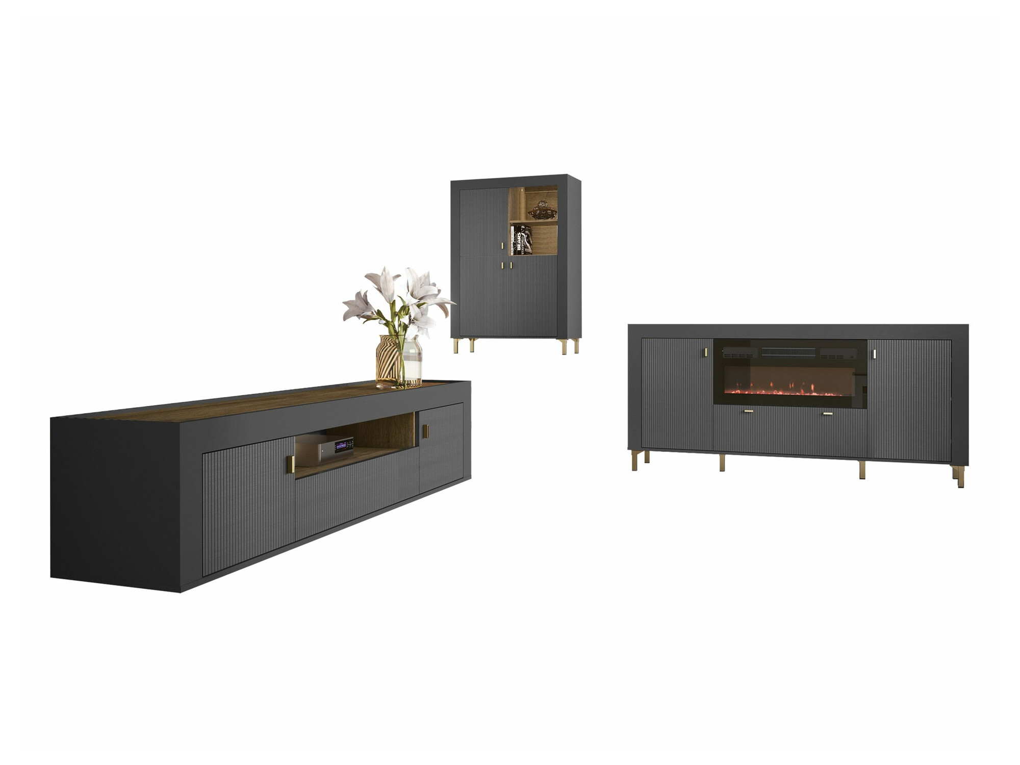 Stuemøbelsæt Mormavu 115 (Mat sort)