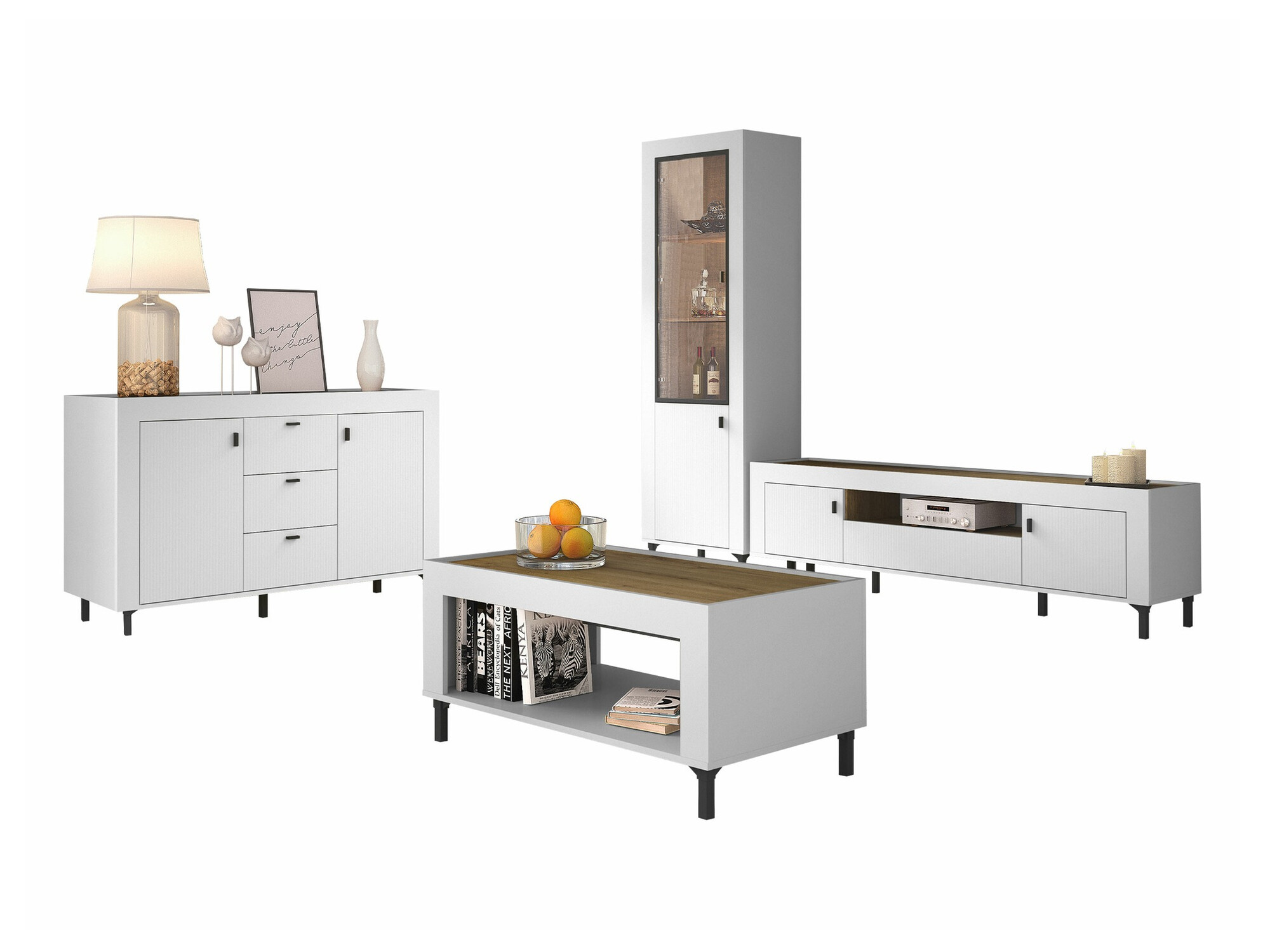 Stuemøblersæt Mormavu 114 (Mat hvid)