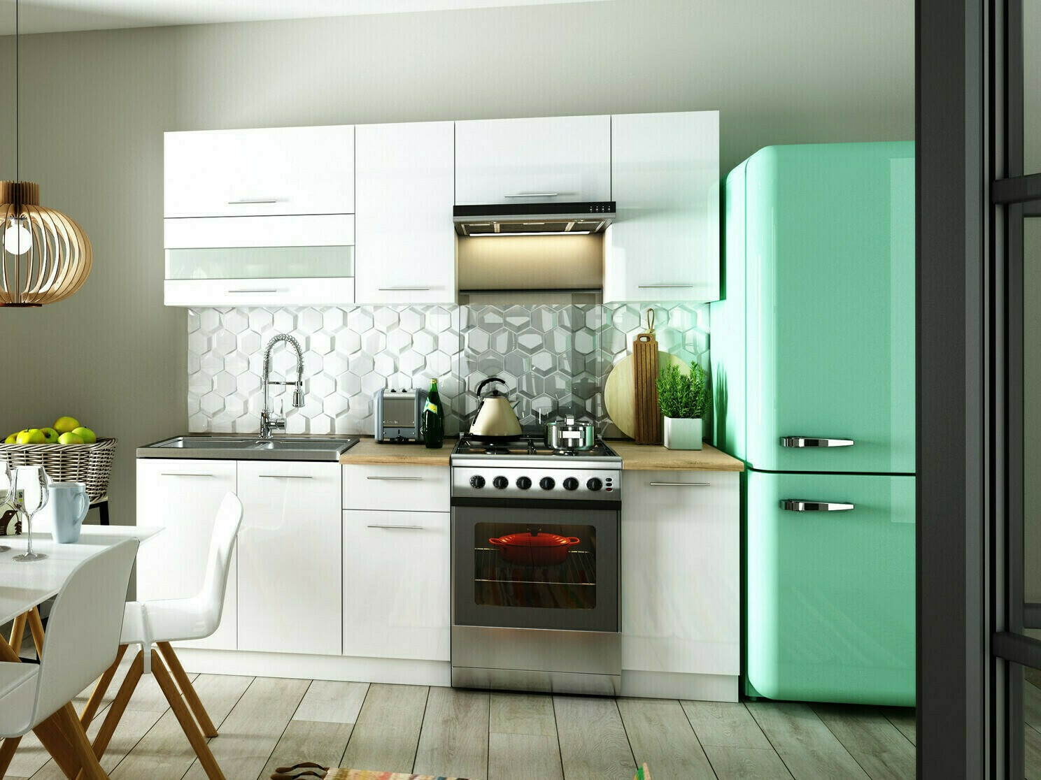 Modulvægskab Tiffa White 100