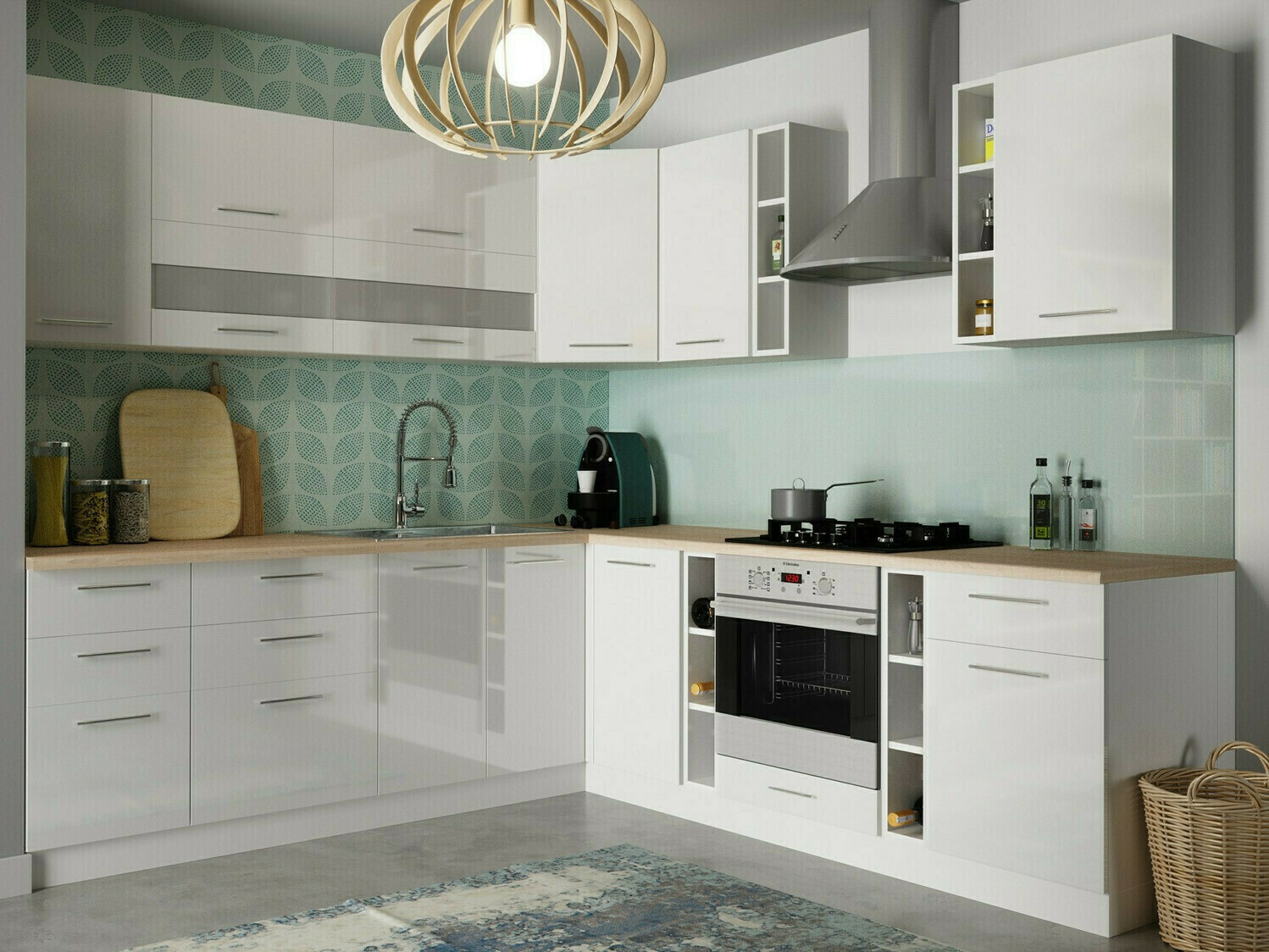 Modulvægskab Tiffa White 100