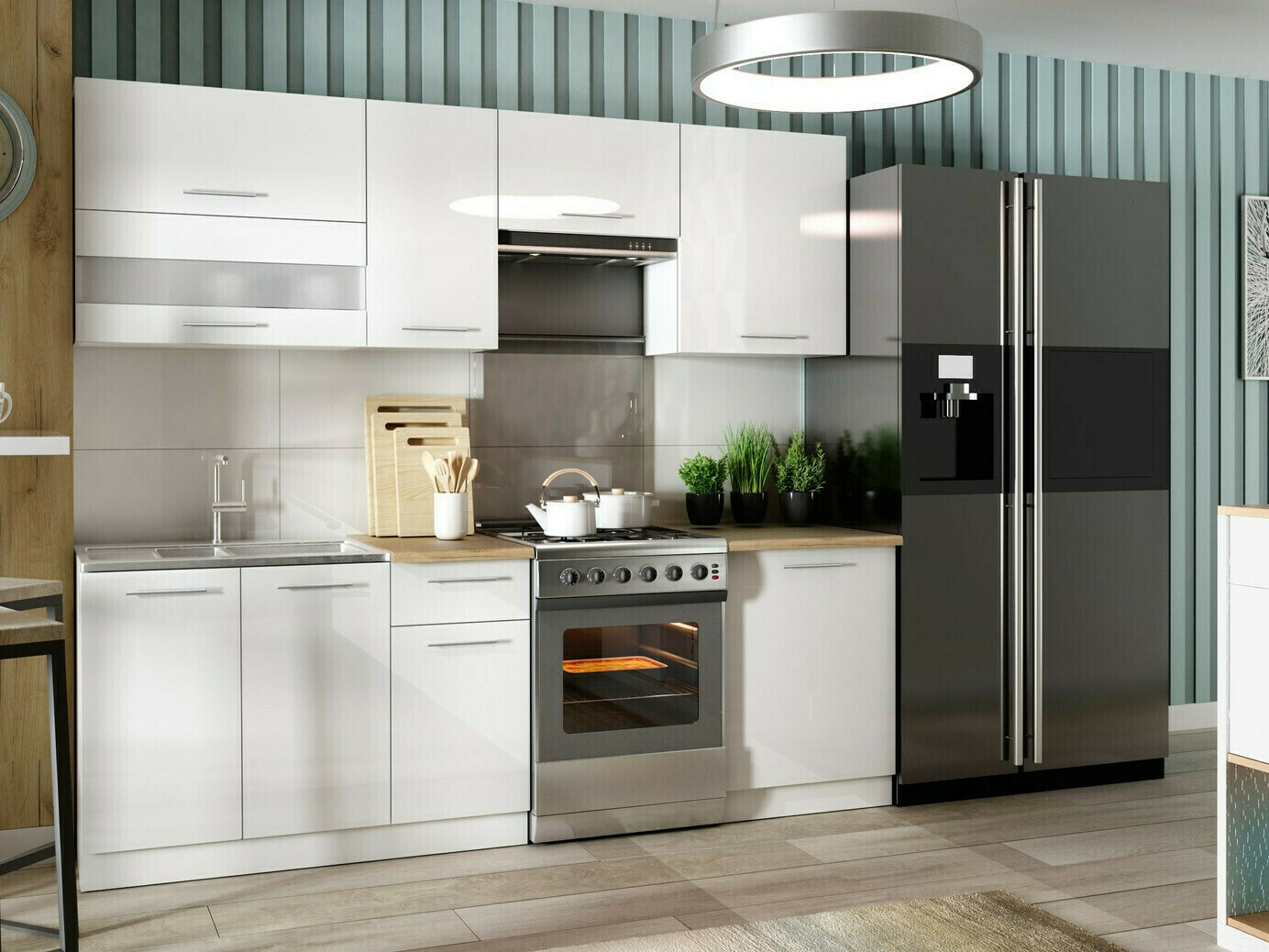 Modulvægskab Tiffa White 127