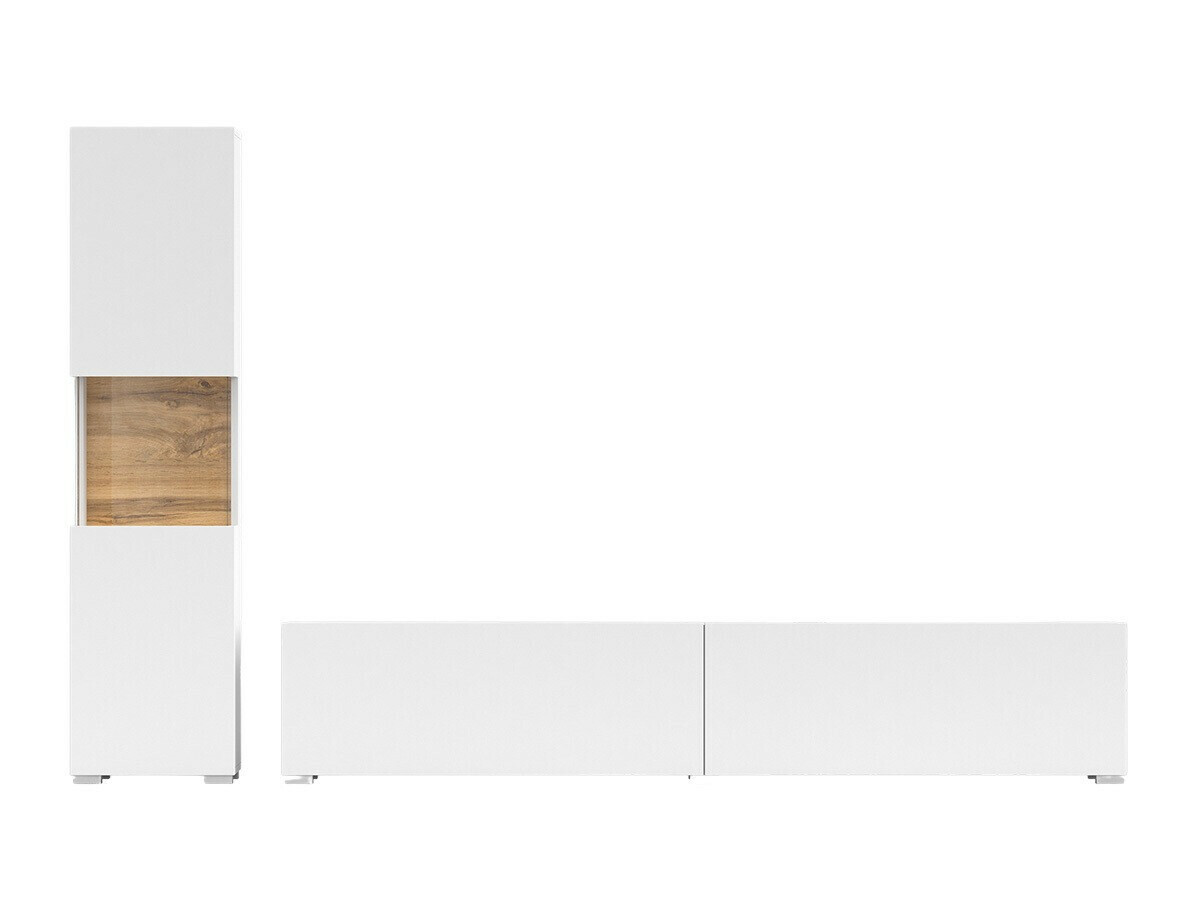 Stuemøbelsæt Revmiru 105 (Hvid + Wotan eg)