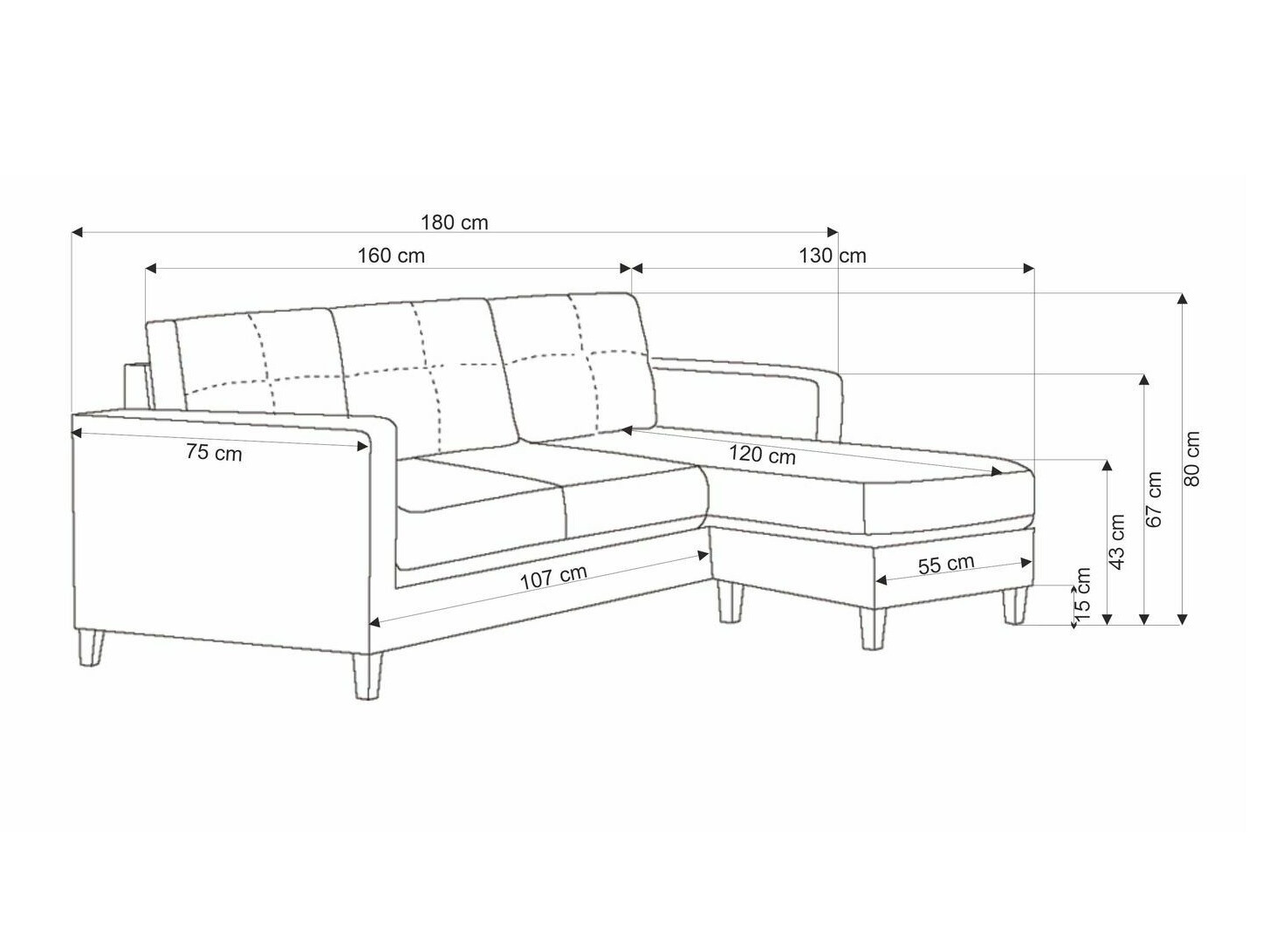 Polstret møbelsæt Houston 1825 (Grå)