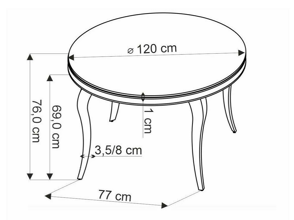 Spisestuesæt Houston 1828 (Sort)