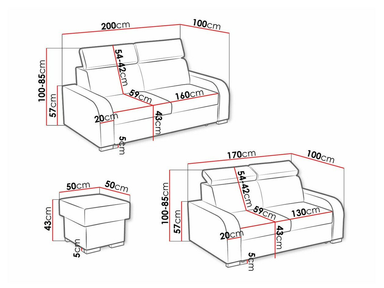 Polstret møbelsæt Ovos I (Crown 4)