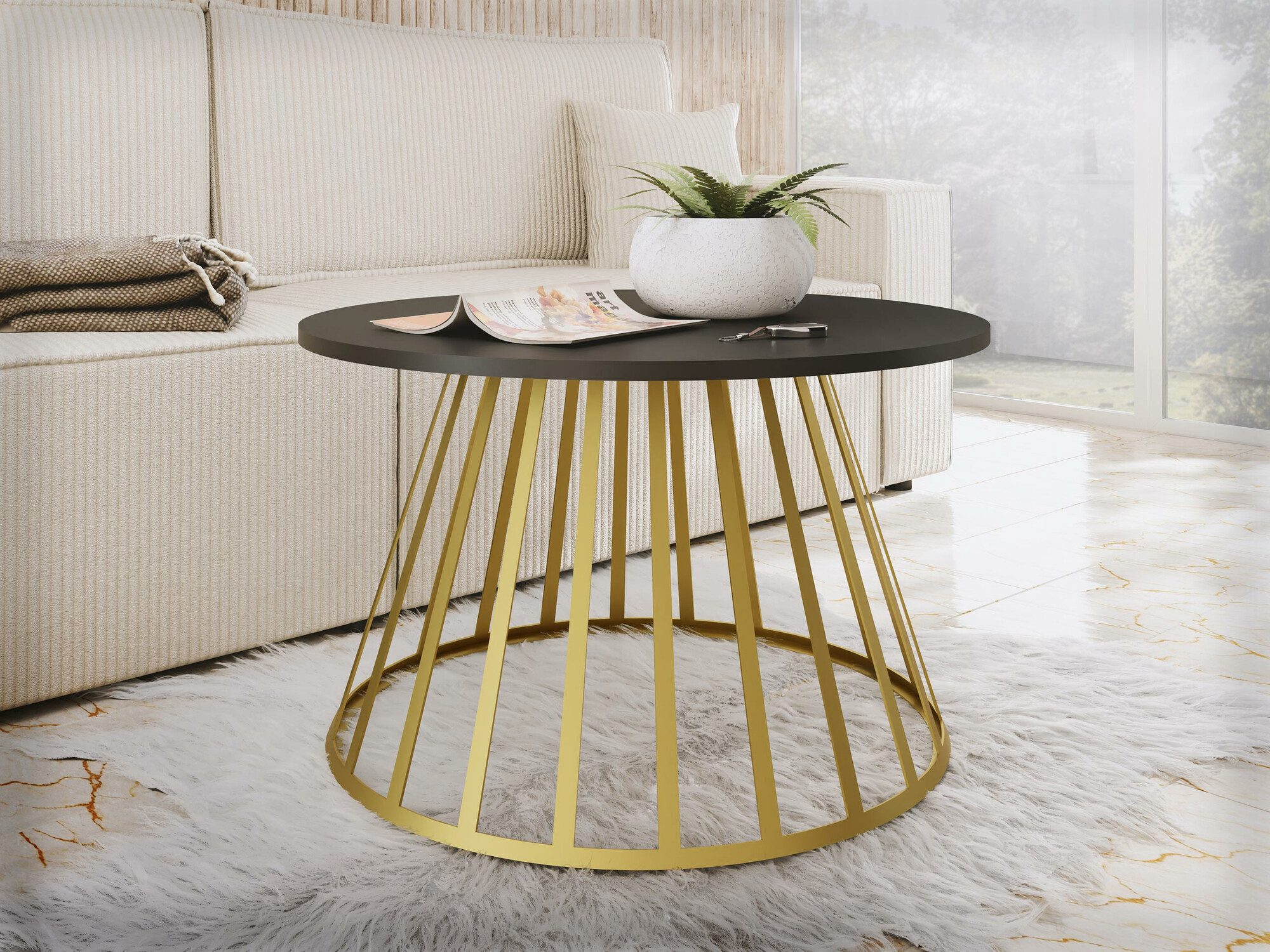 Sofabord Oswego 129 (Sort)