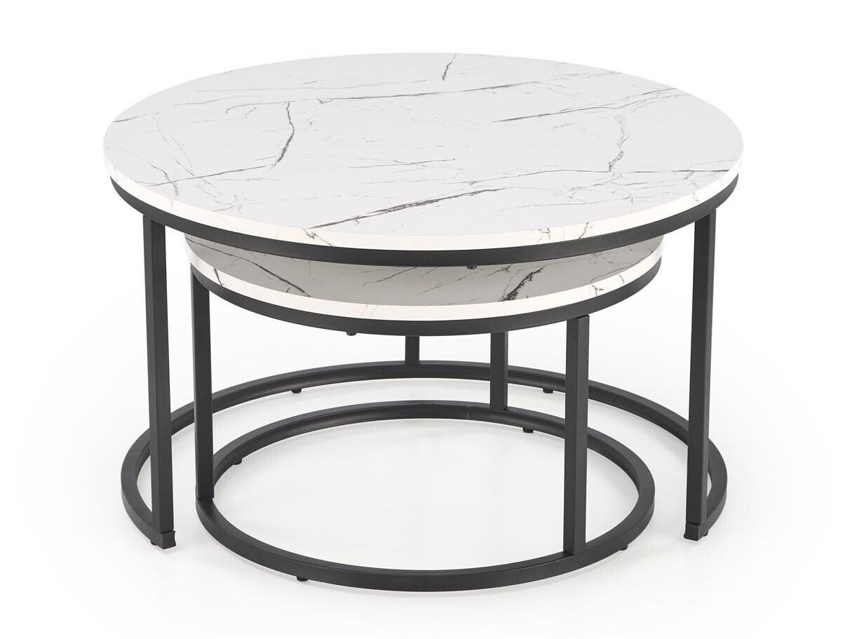 Sofabordssæt Houston 1832 (Hvid marmor)