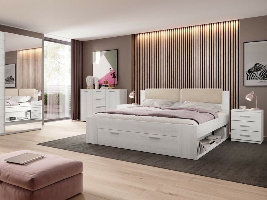 Sengebord Levruvu 107 (Bleget aske)