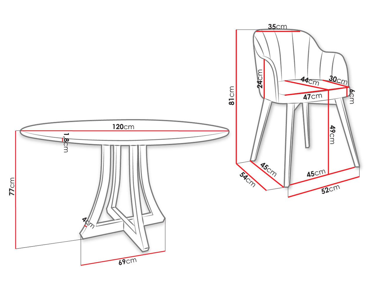Spisestuesæt Racine 137 (Sort + Baloo 2072)